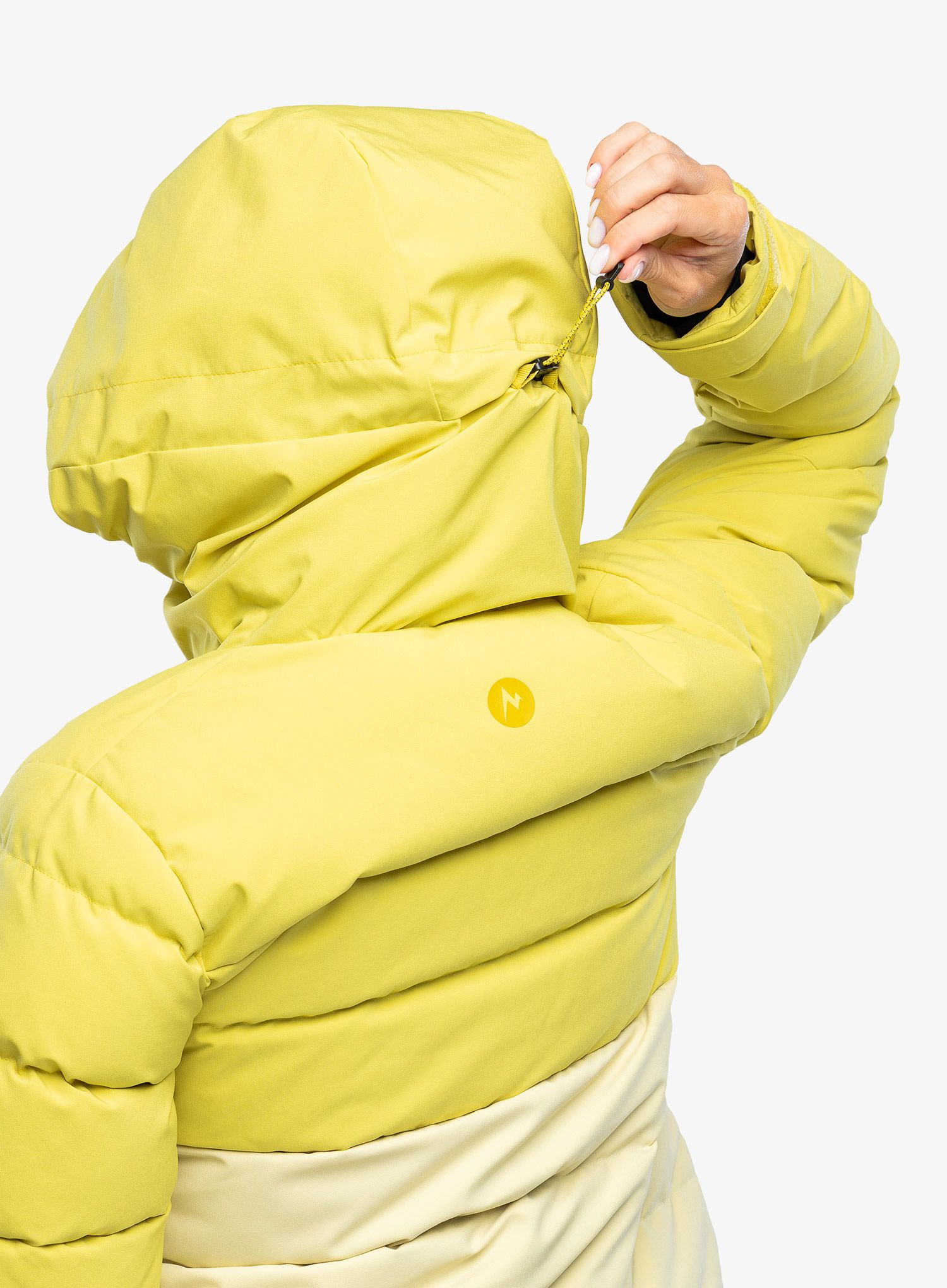 Пуховик жіноча Marmot Slingshot Jacket - limelight/wheat