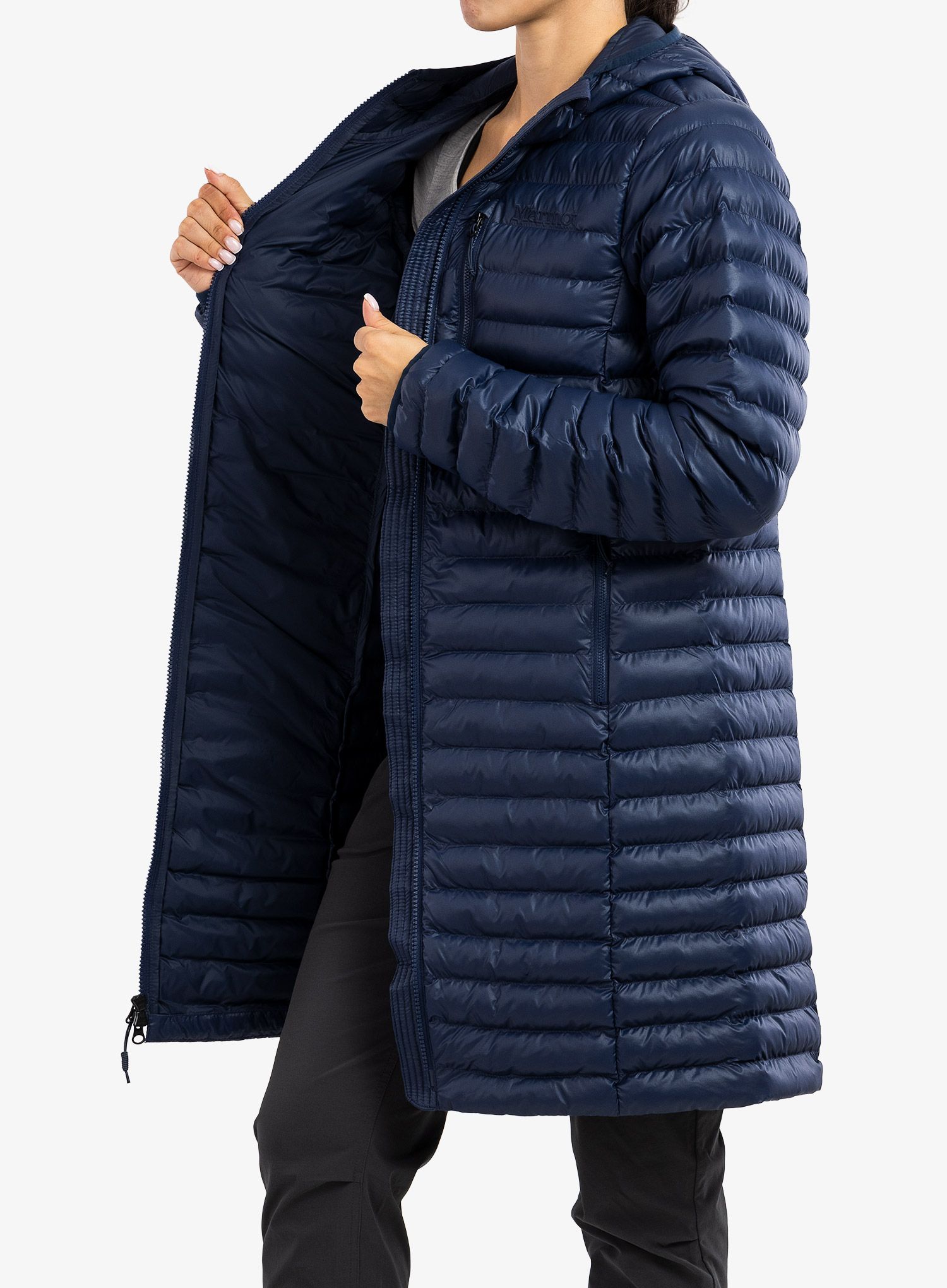 Плащ жіночий Marmot Echo Featherless Long Jacket - arctic navy shiny
