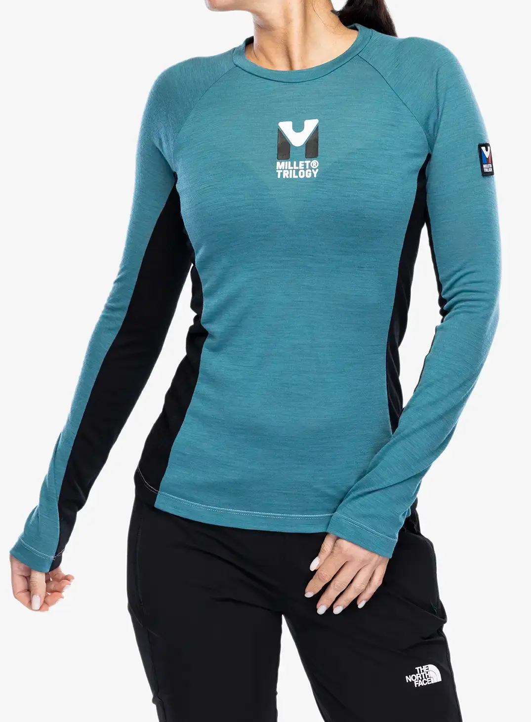 Лонгслів жіночий Millet Trilogy Wool TS LS -  hydro/black