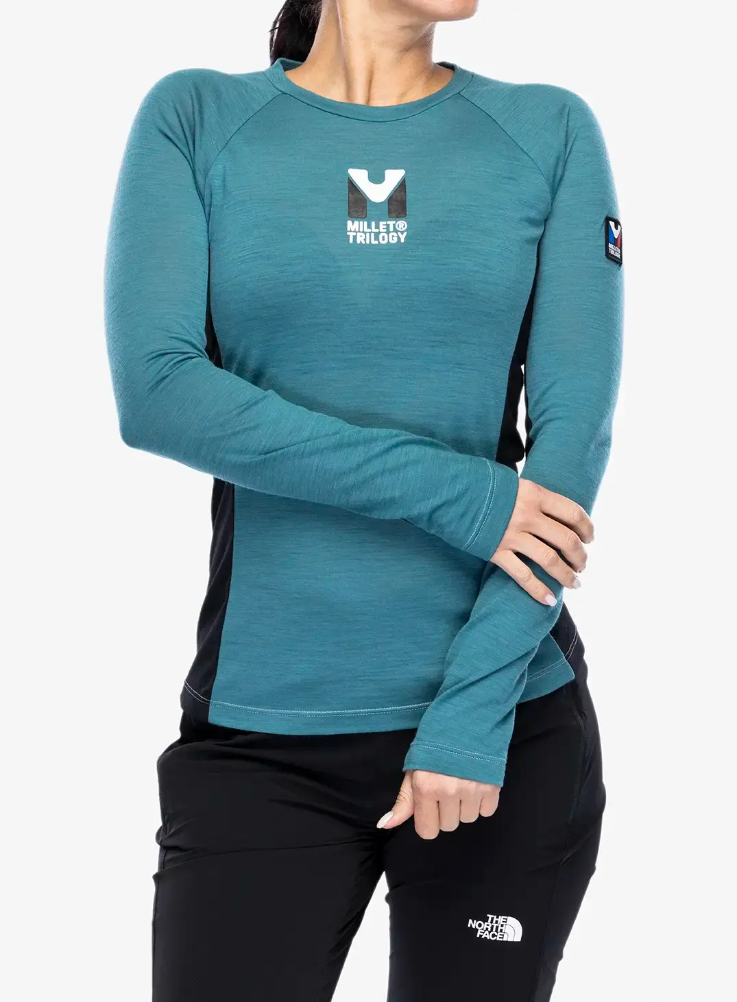 Лонгслів жіночий Millet Trilogy Wool TS LS -  hydro/black