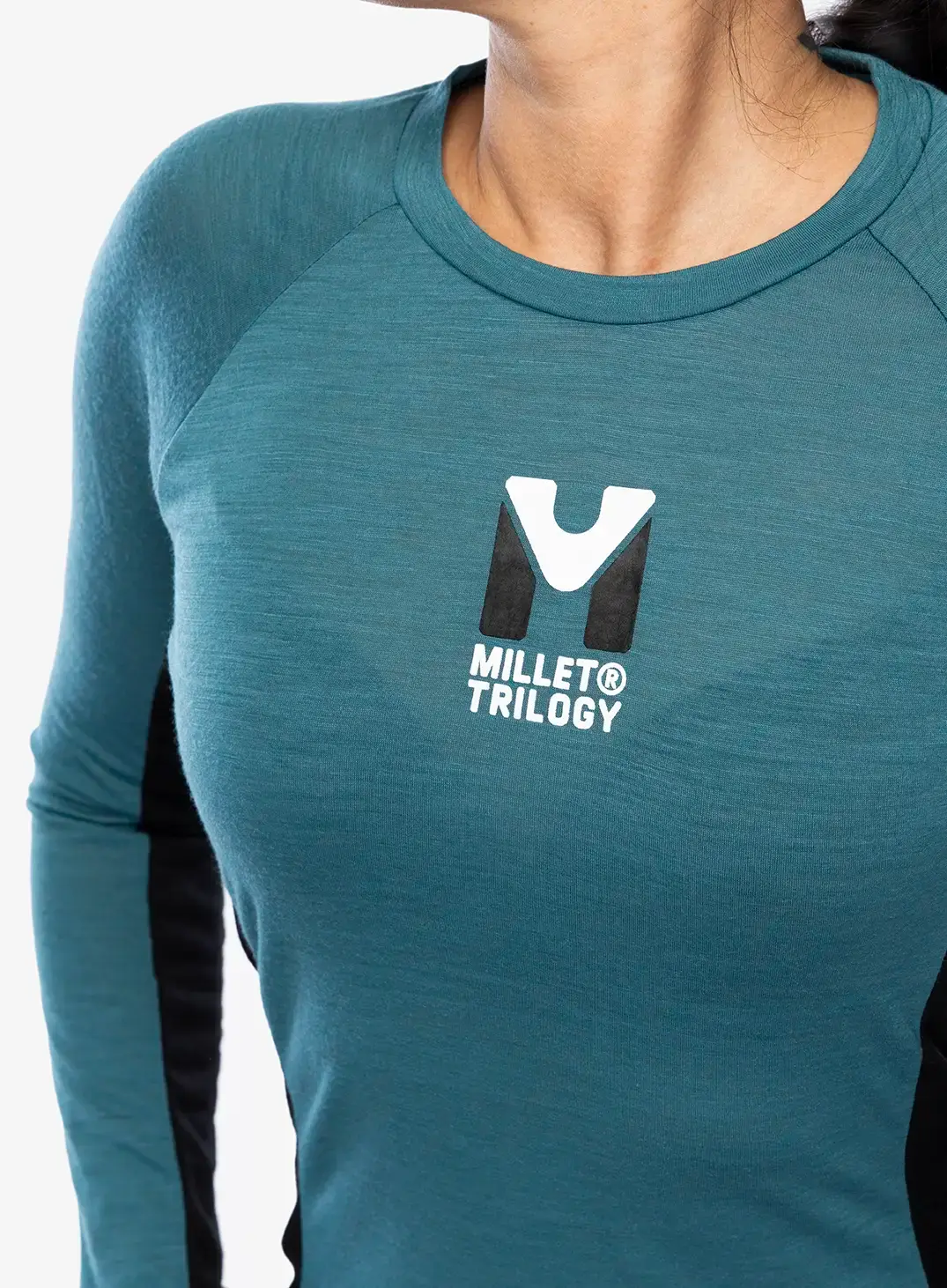 Лонгслів жіночий Millet Trilogy Wool TS LS -  hydro/black
