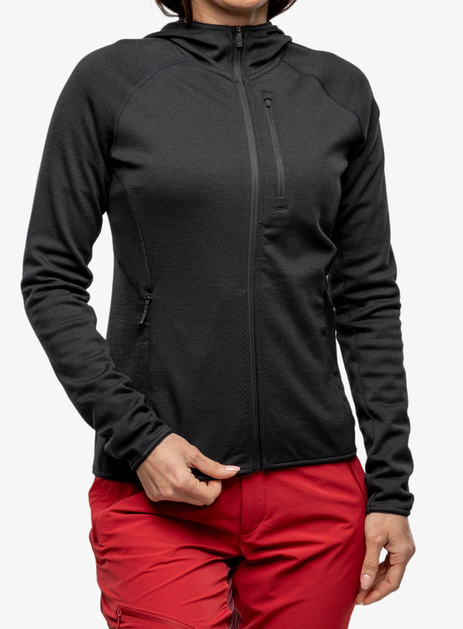 Кофта жіноча Mons Royale Approach Merino Gridlock Hoody - black/pip