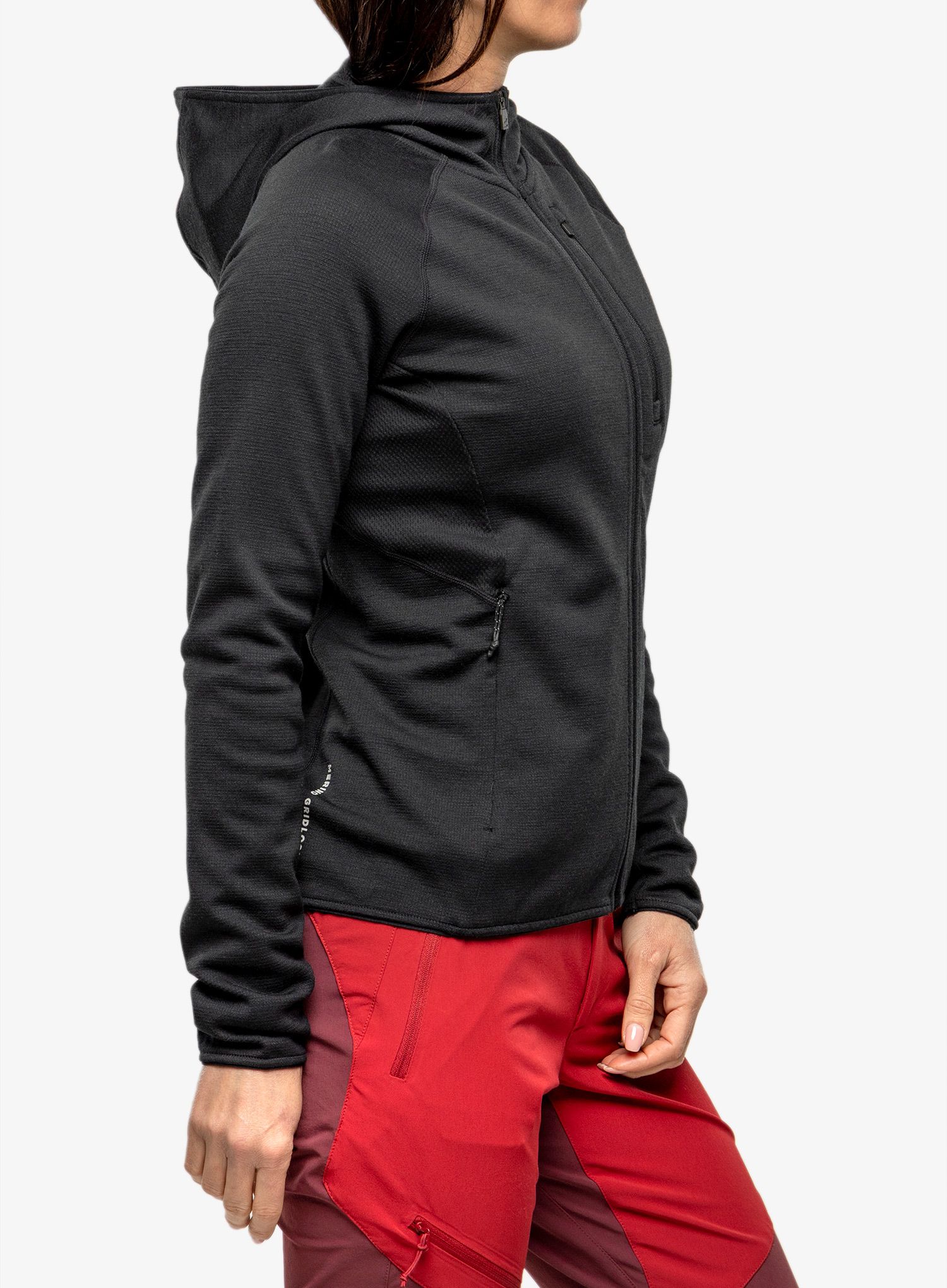 Кофта жіноча Mons Royale Approach Merino Gridlock Hoody - black/pip