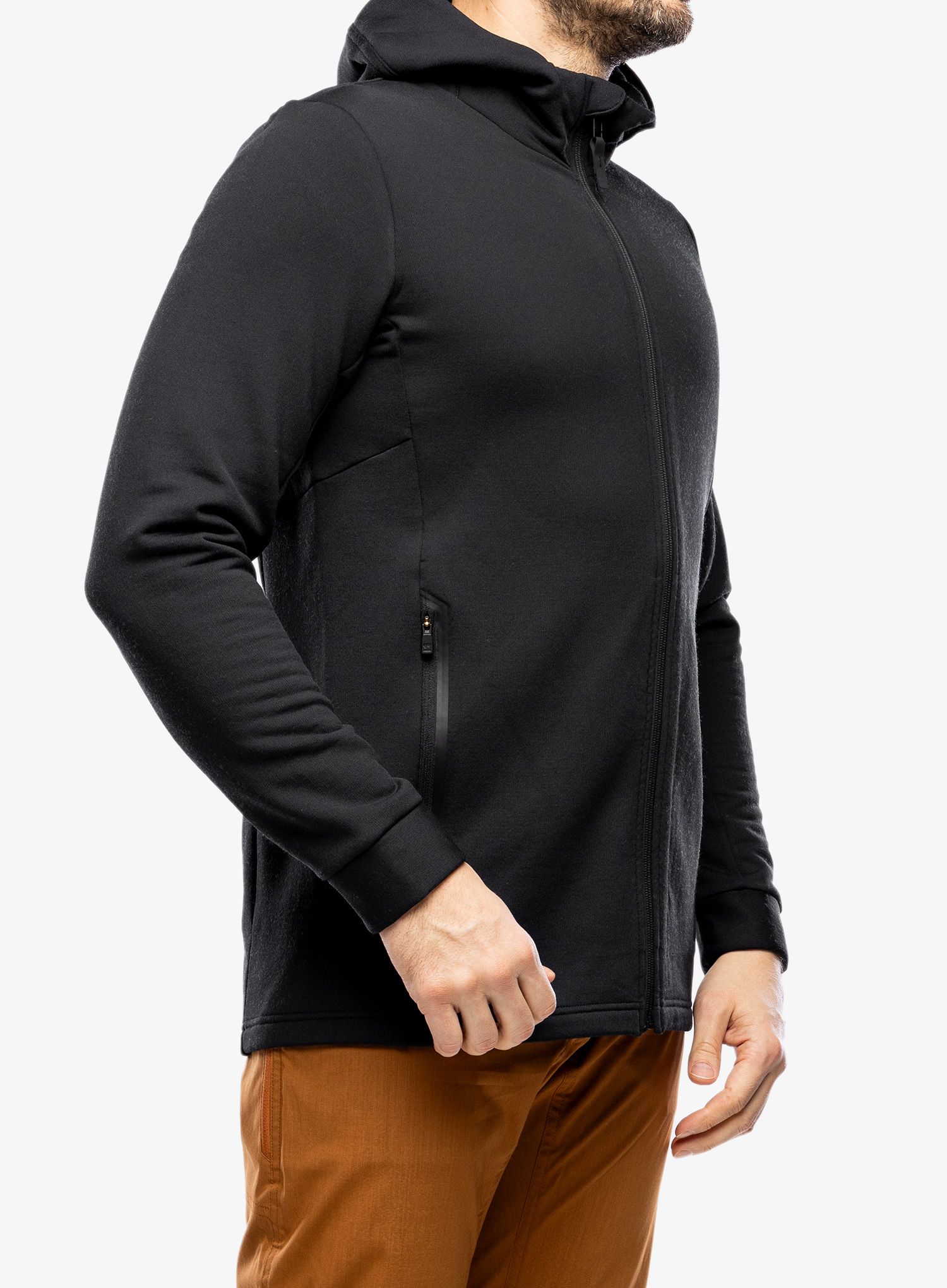 Кофта флісова Mons Royale Arcadia Merino Fleece Hoody - black