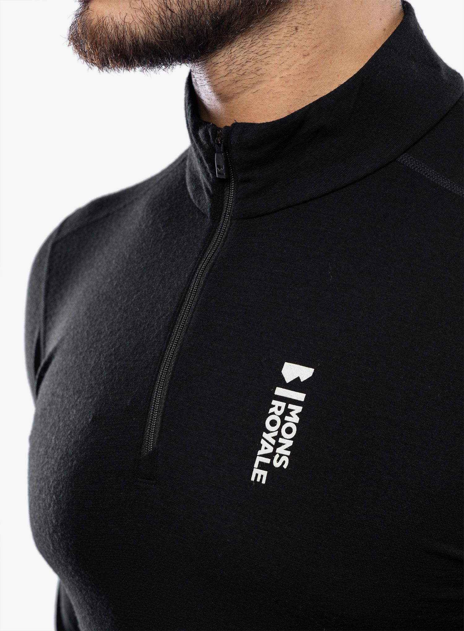 Термокофта Mons Royale Cascade 1/4 Zip - black