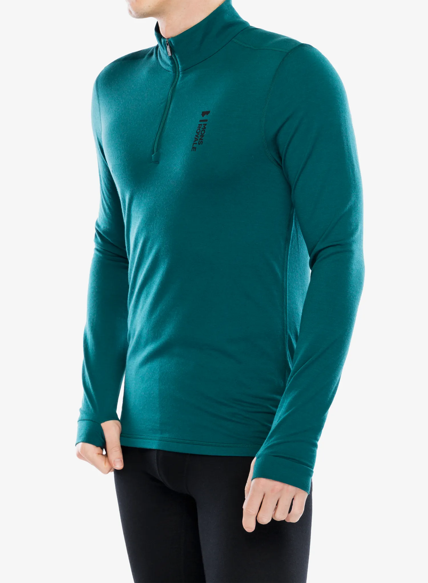 Термокофта Mons Royale Cascade 1/4 Zip - evergreen