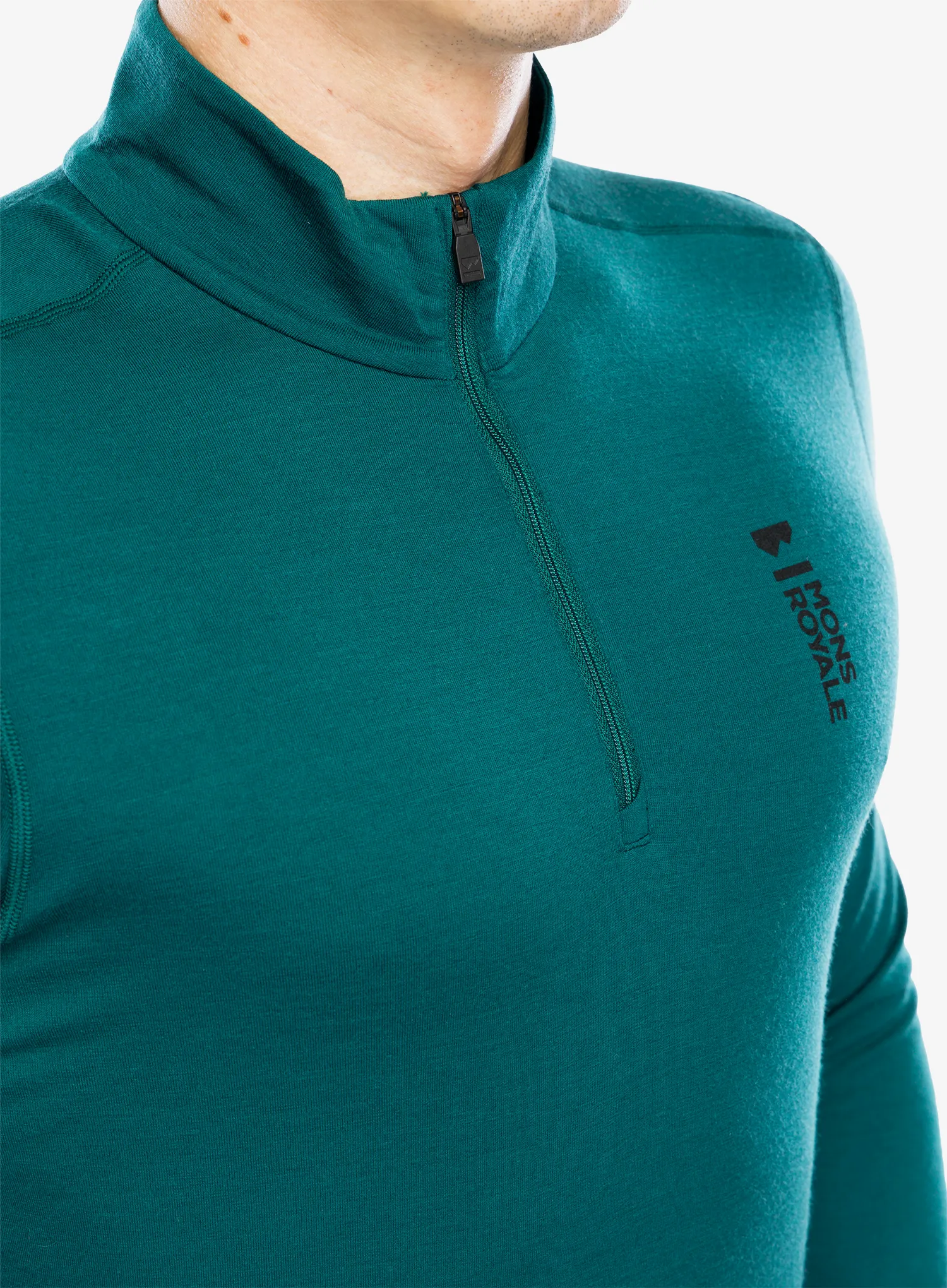 Термокофта Mons Royale Cascade 1/4 Zip - evergreen