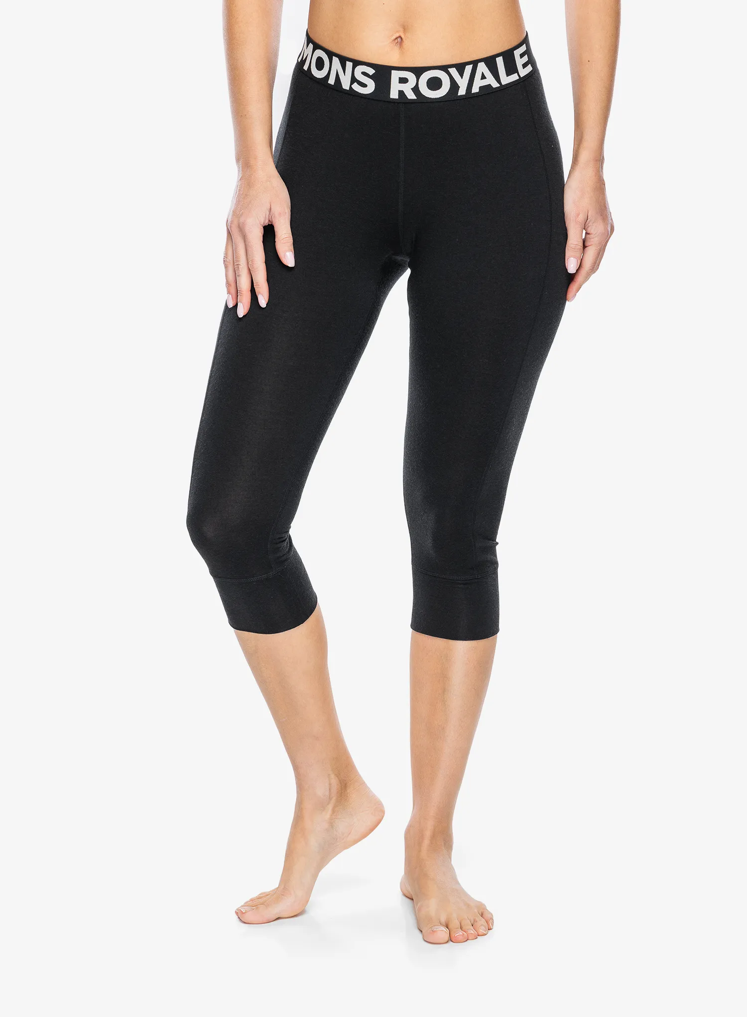 Термолегінси жіночі Mons Royale Cascade Merino Flex 200 3/4 Legging - black