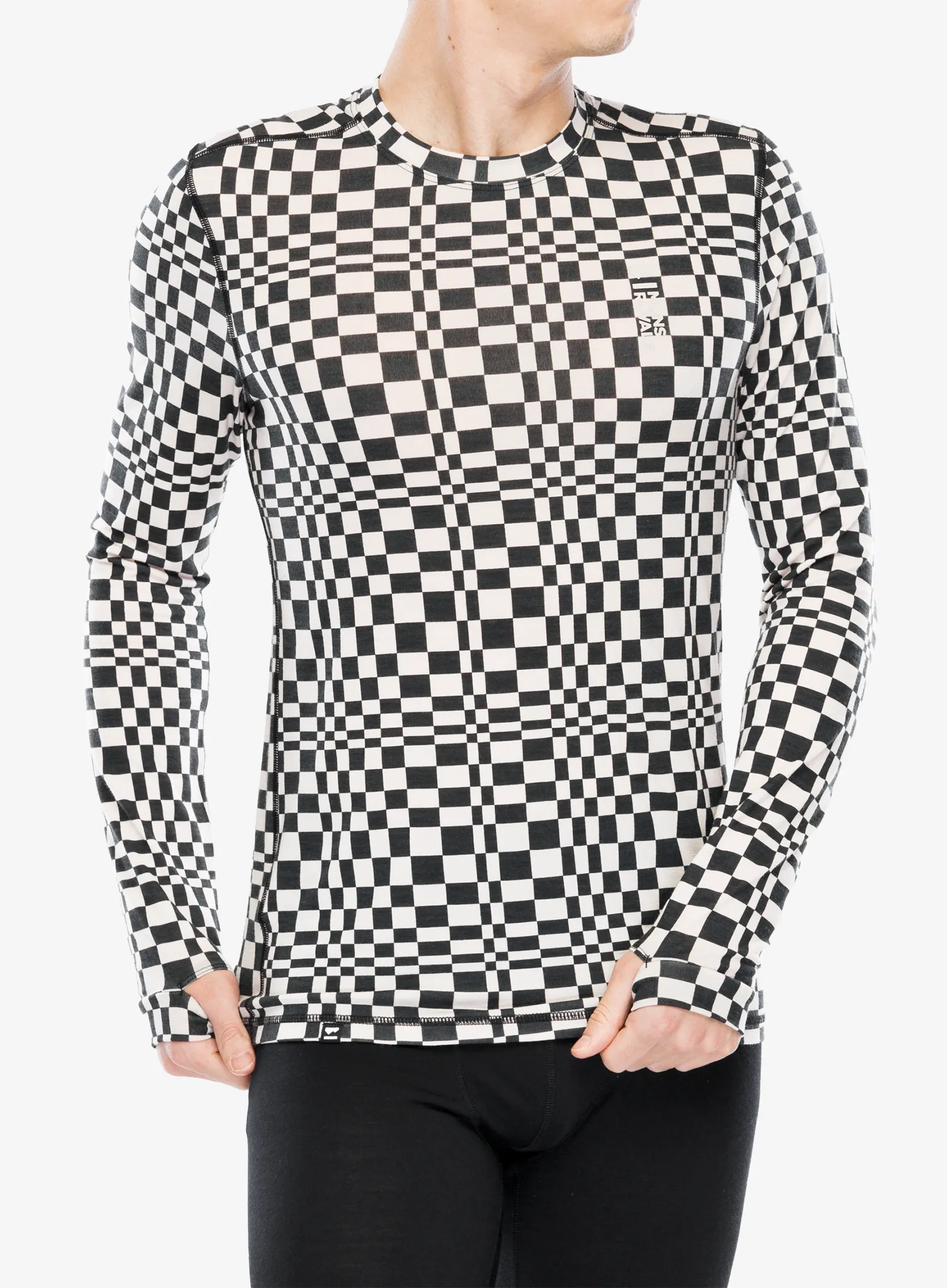 Термокофта Mons Royale Cascade Merino Flex 200 LS - checkers