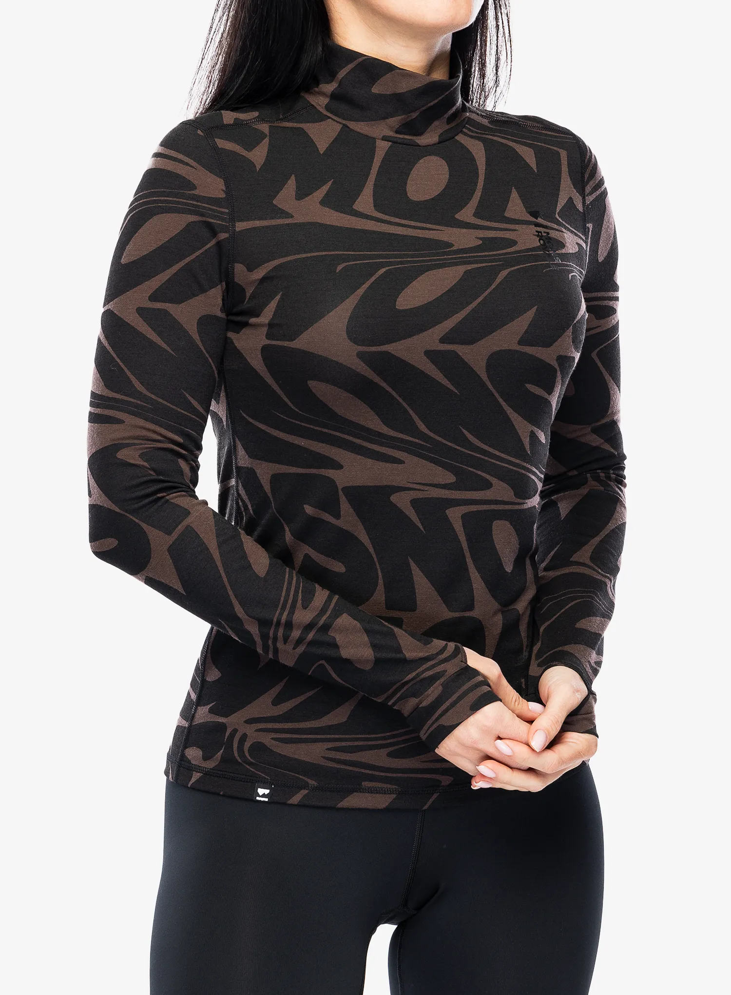 Термокофта жіноча Mons Royale Cascade Merino Flex 200 Mock Neck LS - cedar
