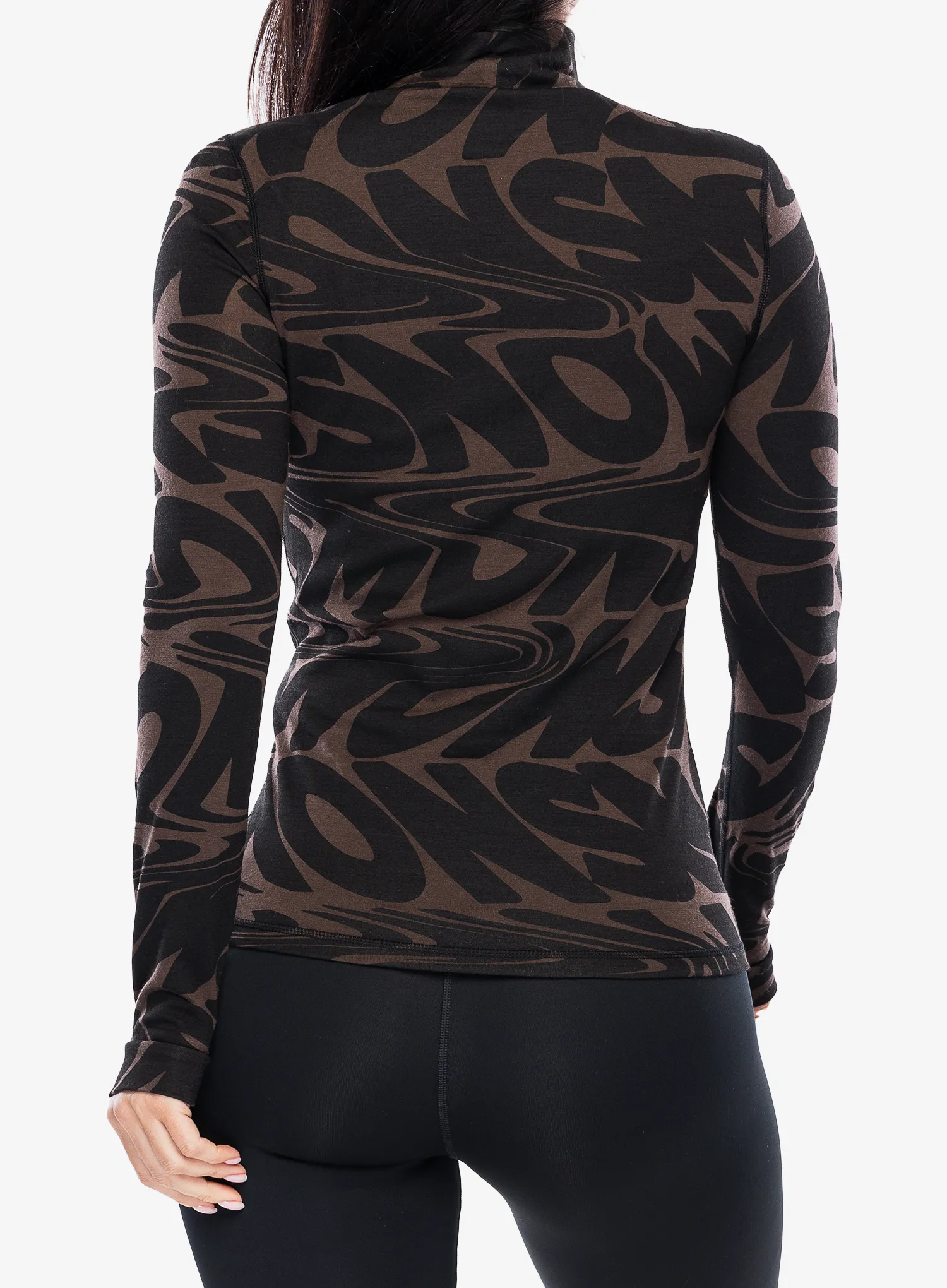 Термокофта жіноча Mons Royale Cascade Merino Flex 200 Mock Neck LS - cedar