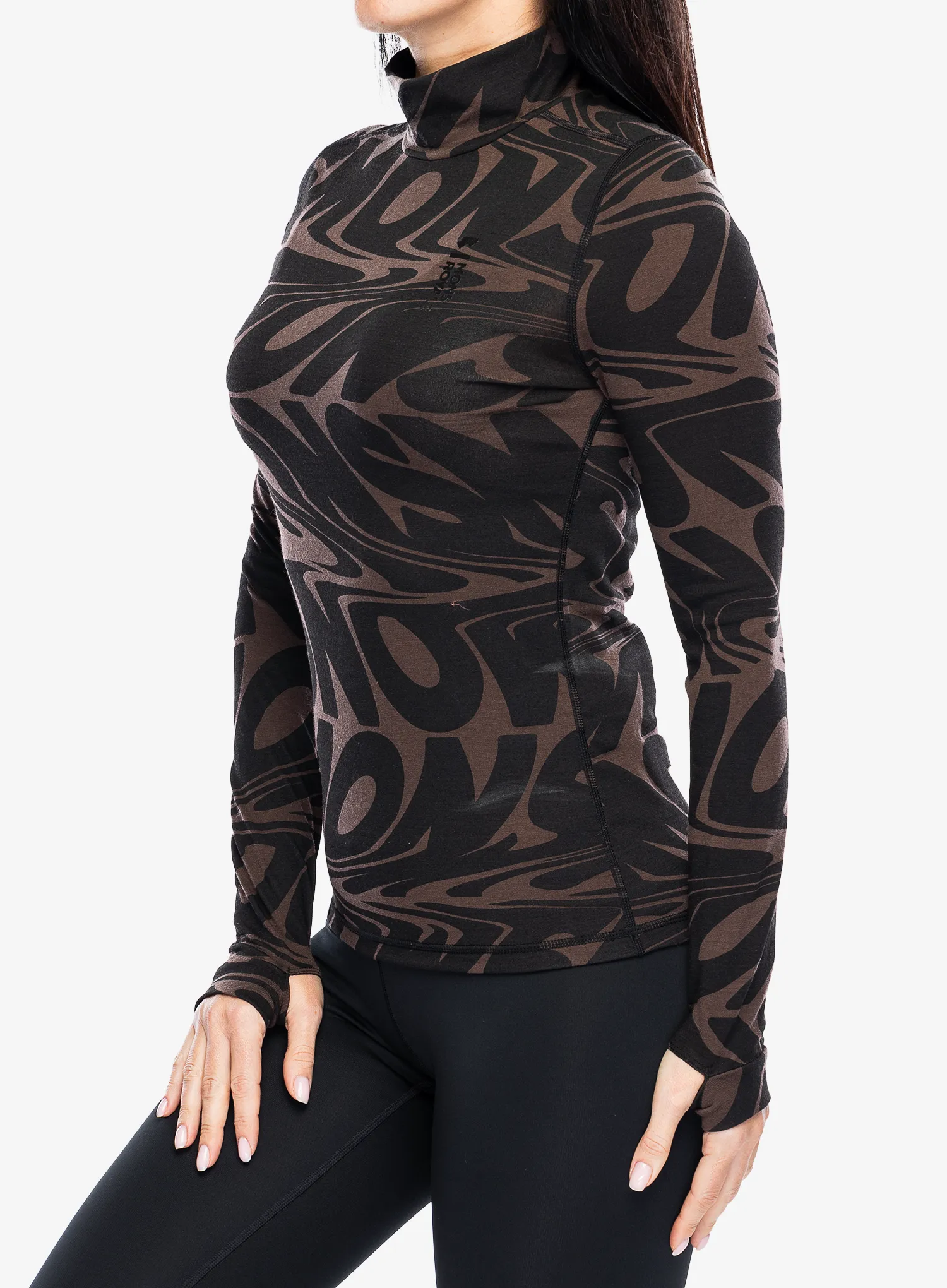 Термокофта жіноча Mons Royale Cascade Merino Flex 200 Mock Neck LS - cedar