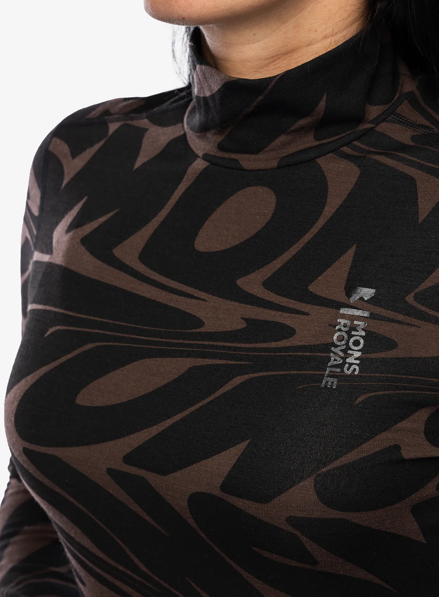 Термокофта жіноча Mons Royale Cascade Merino Flex 200 Mock Neck LS - cedar