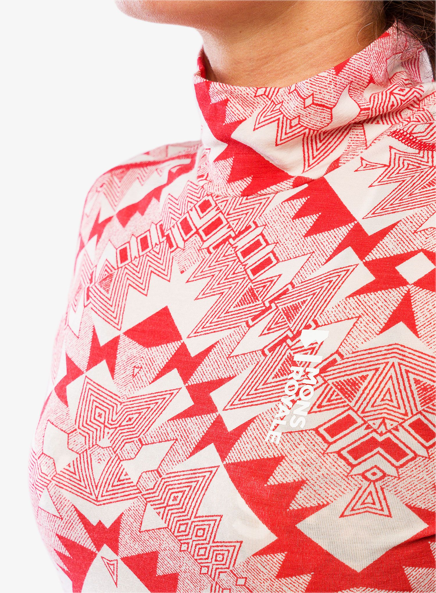 Термокофта жіноча Mons Royale Cascade Mock Neck LS - retro red nordtek