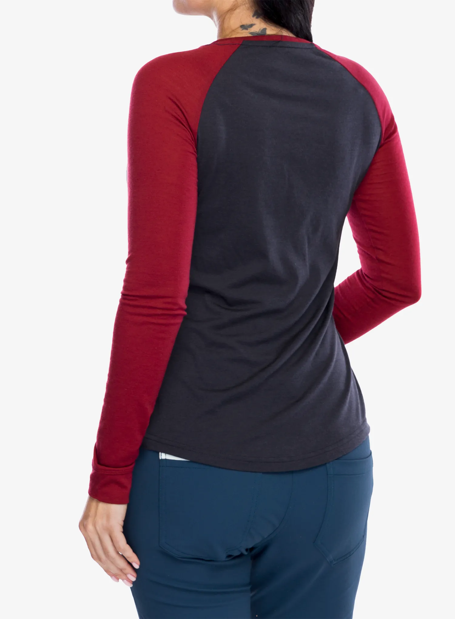 Кофта жіноча Mons Royale Icon Raglan - cherry/9 iron
