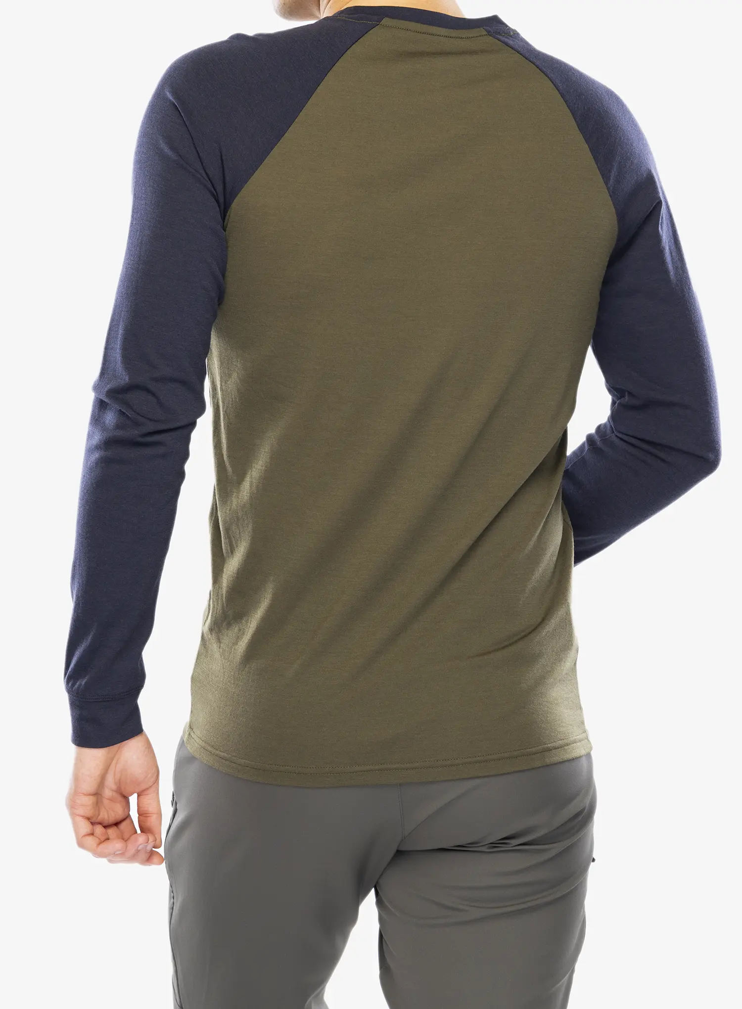 Лонгслів Mons Royale Icon Raglan - dark olive/9 iron