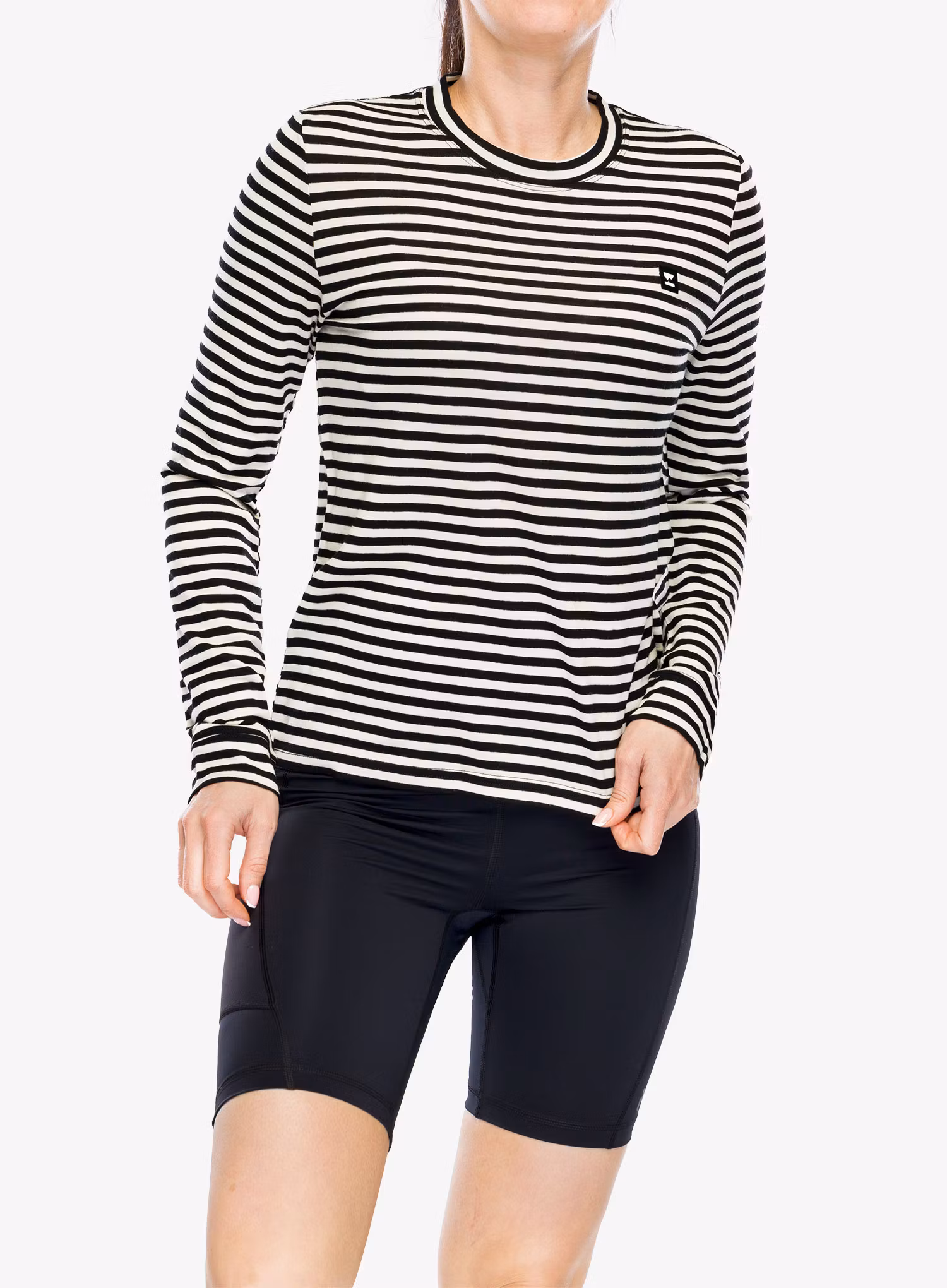 Кофта жіноча Mons Royale Icon Relaxed LS - MR stripe