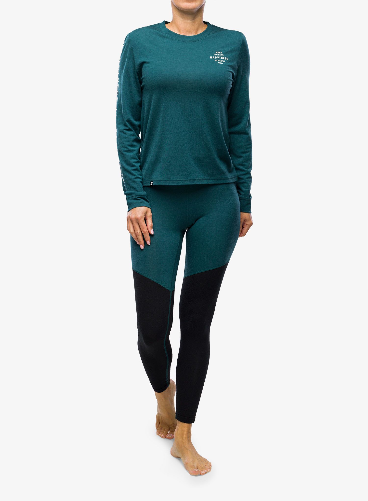 Кофта жіноча Mons Royale Icon Relaxed LS - evergreen