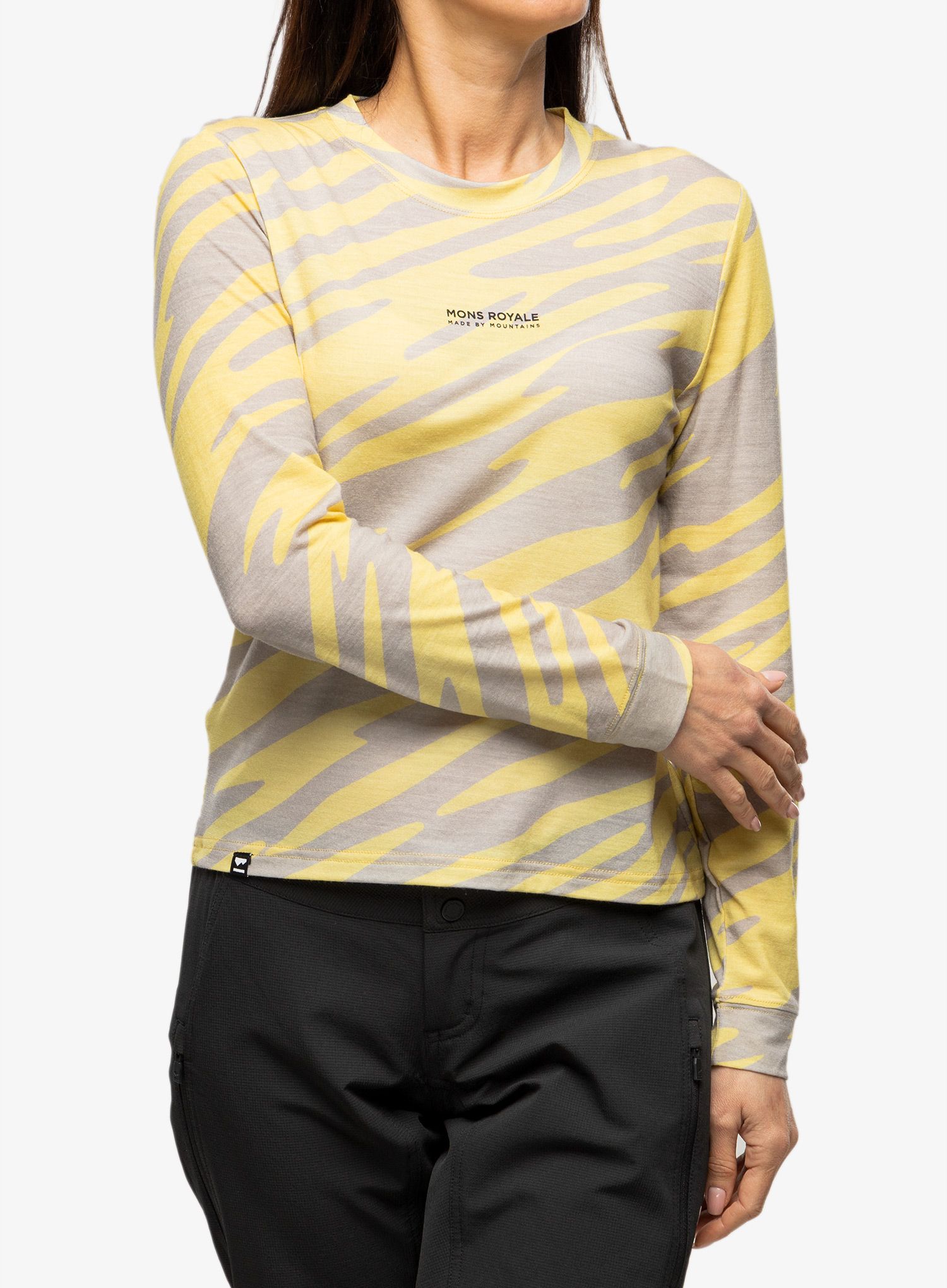 Кофта жіноча Mons Royale Icon Relaxed LS - limelight camo