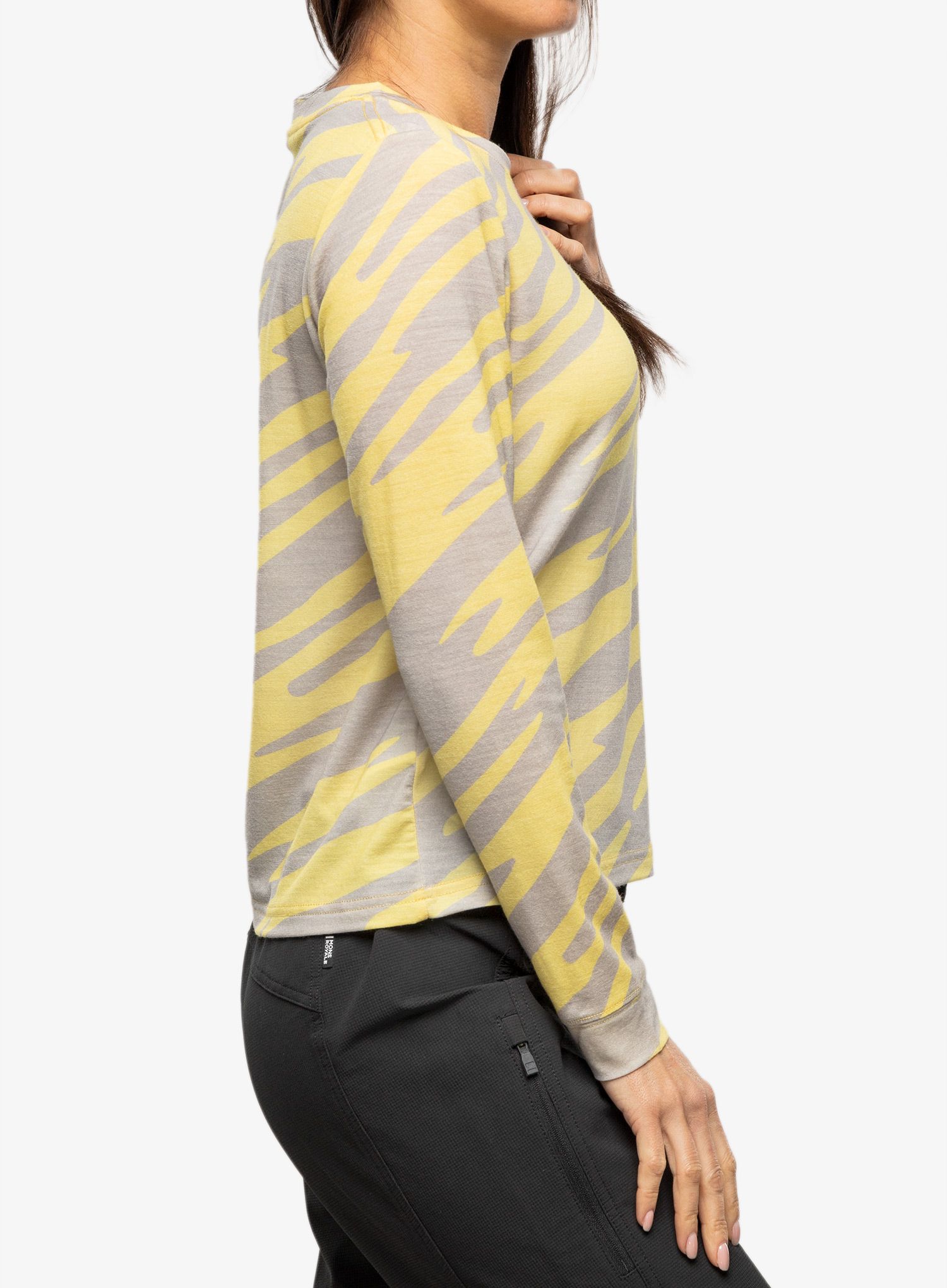 Кофта жіноча Mons Royale Icon Relaxed LS - limelight camo