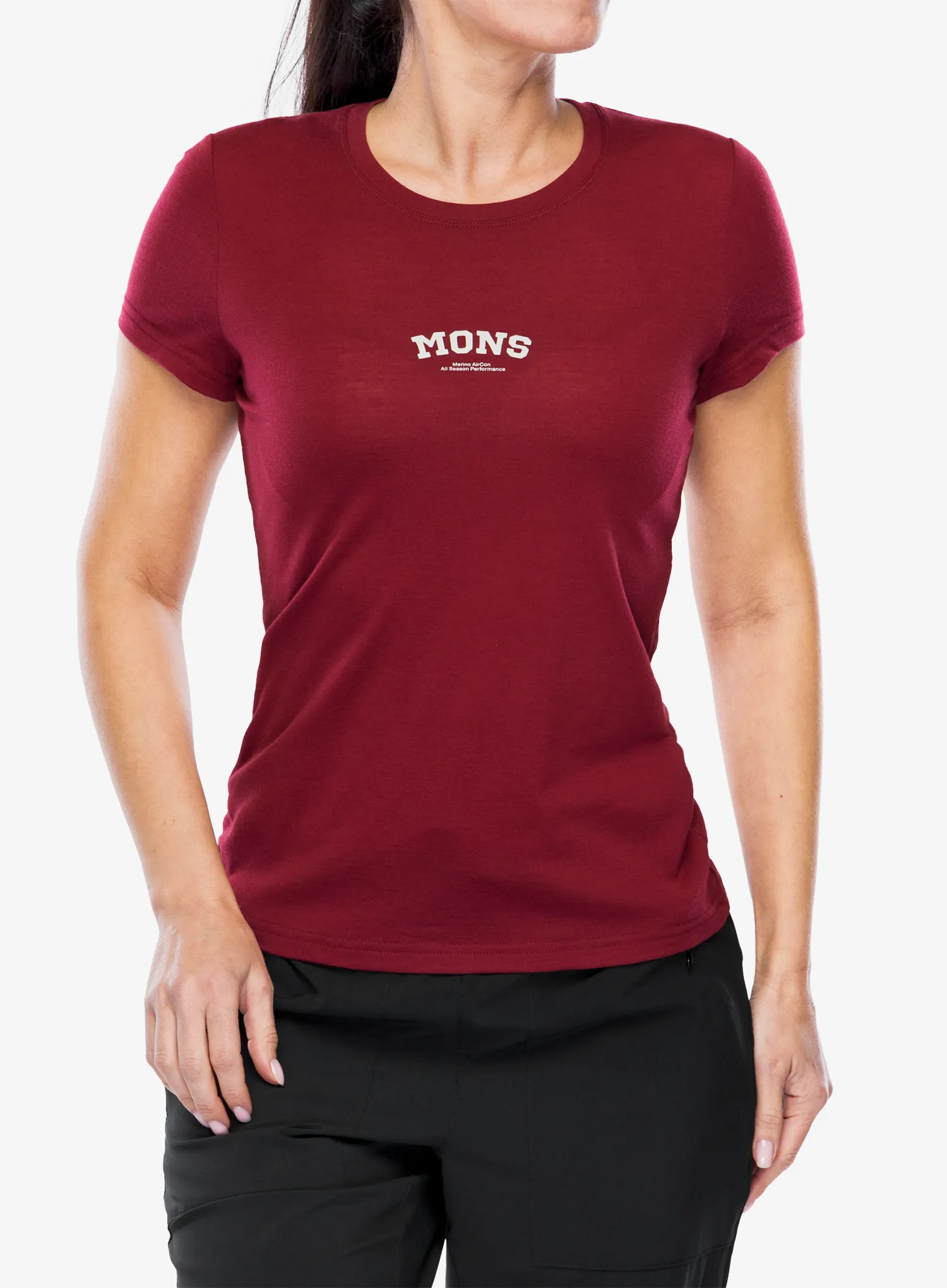 Жіноча велофутболка Mons Royale Icon Tee - cherry