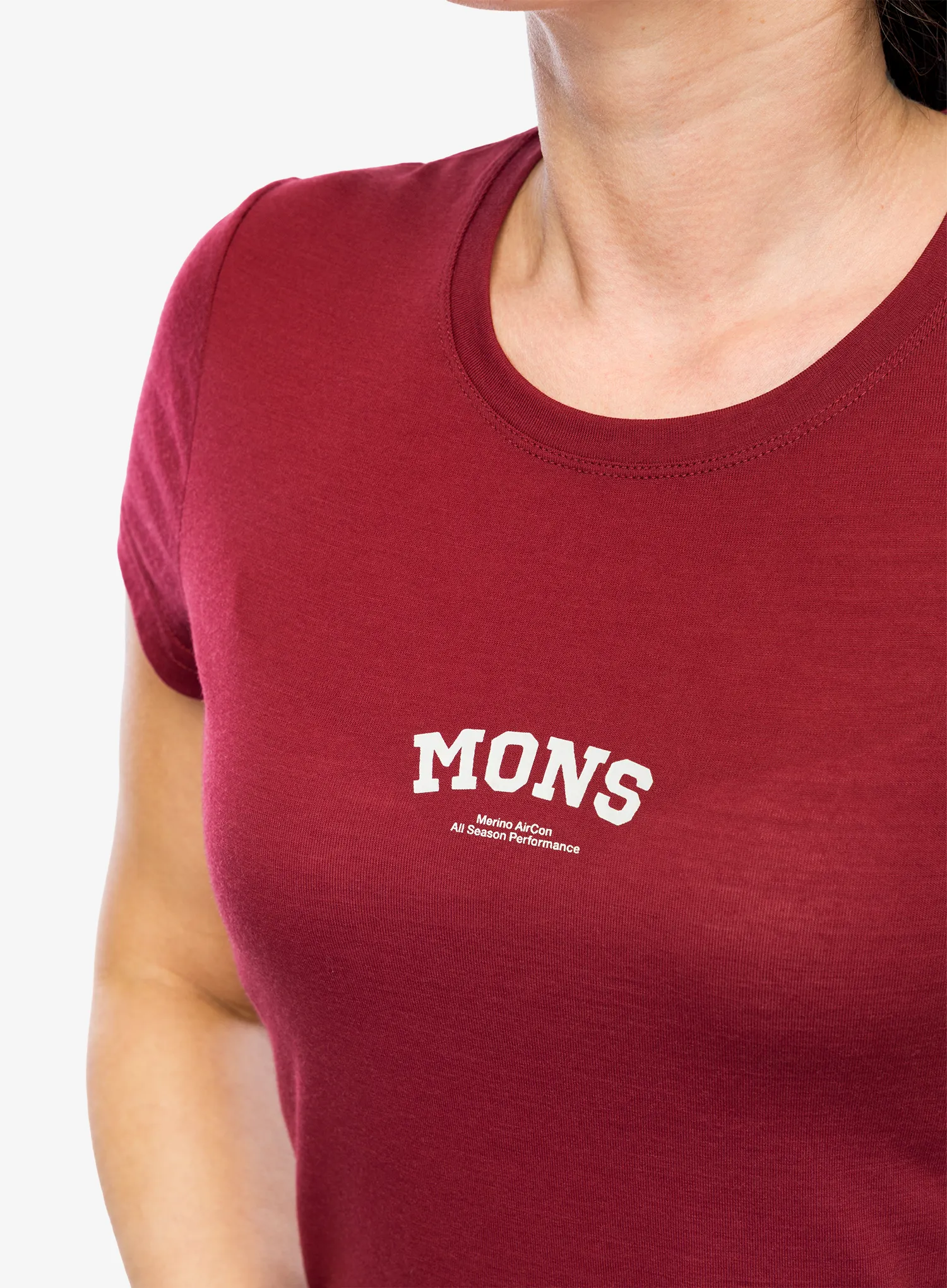 Жіноча велофутболка Mons Royale Icon Tee - cherry
