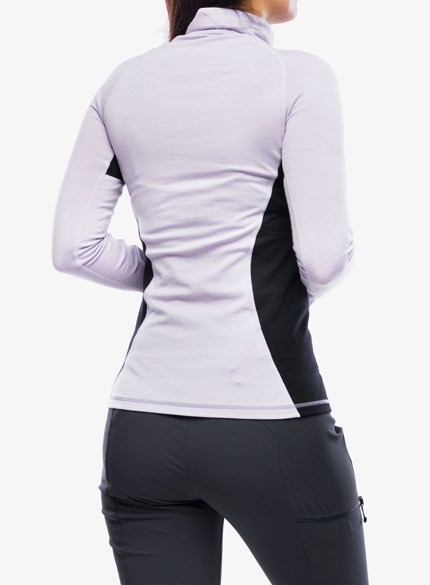 Термокофта жіноча Mons Royale Olympus Half Zip - thistle cloud