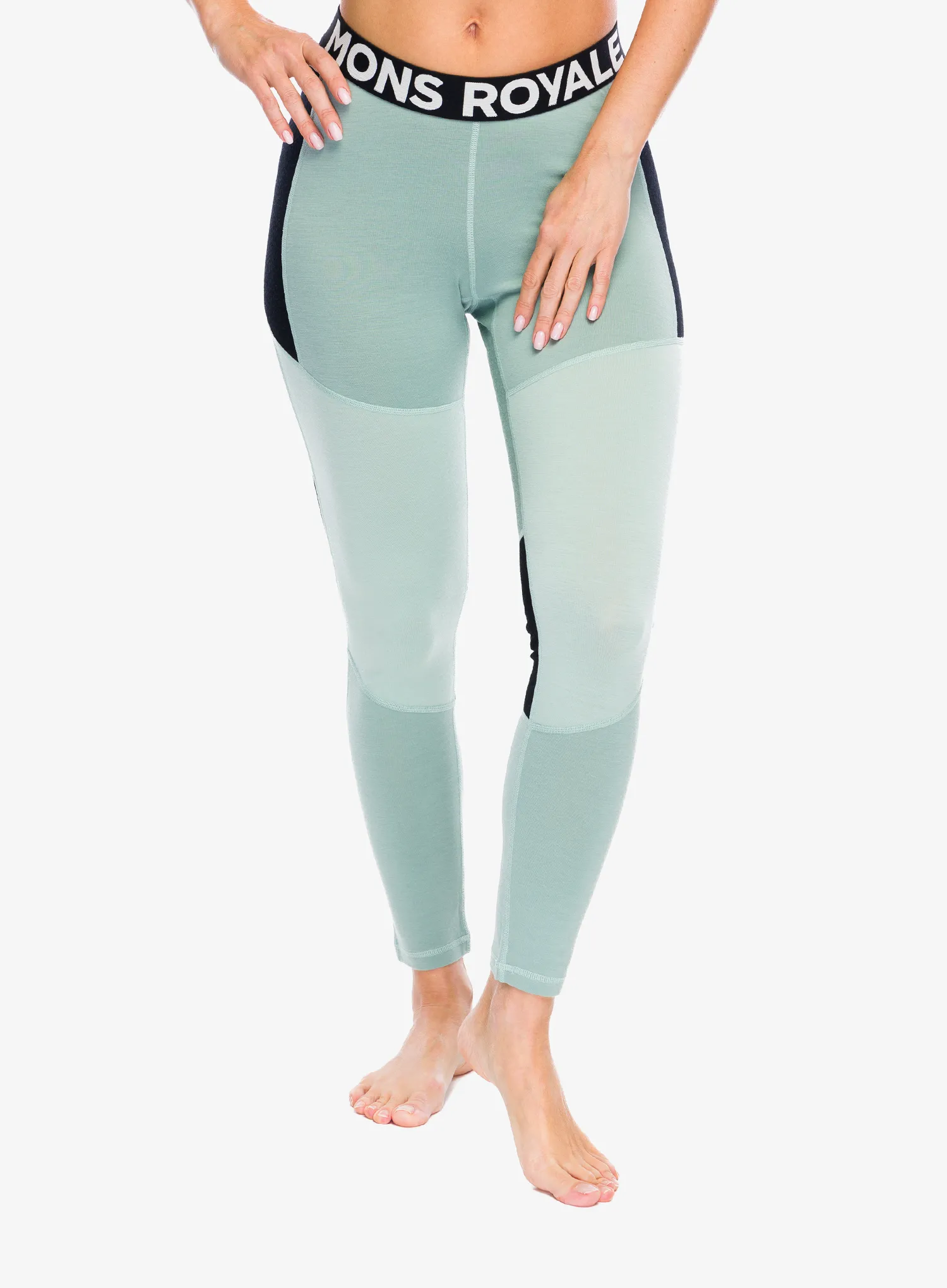 Термолегінси жіночі Mons Royale Olympus Legging - glacier/dew/black