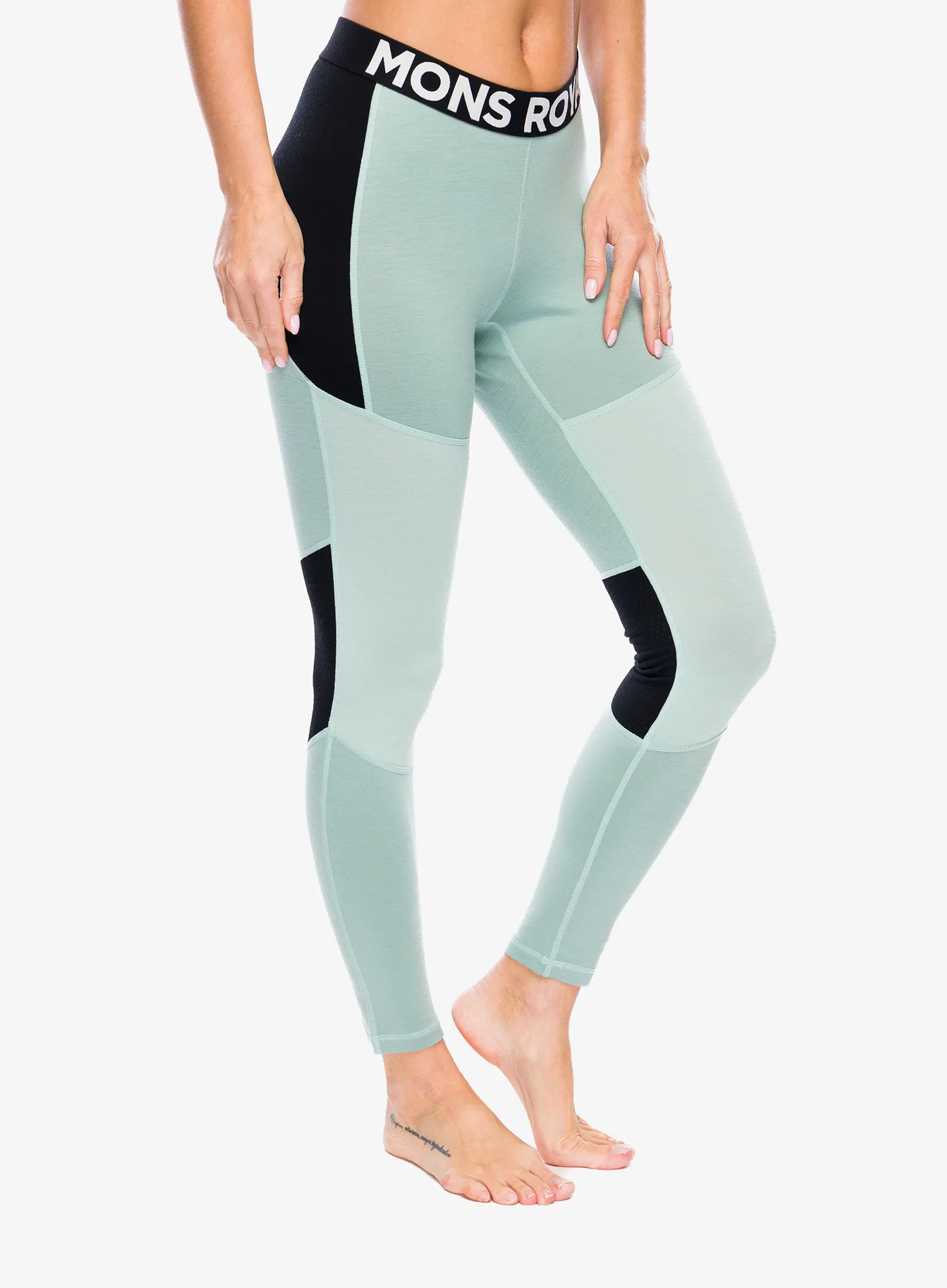Термолегінси жіночі Mons Royale Olympus Legging - glacier/dew/black