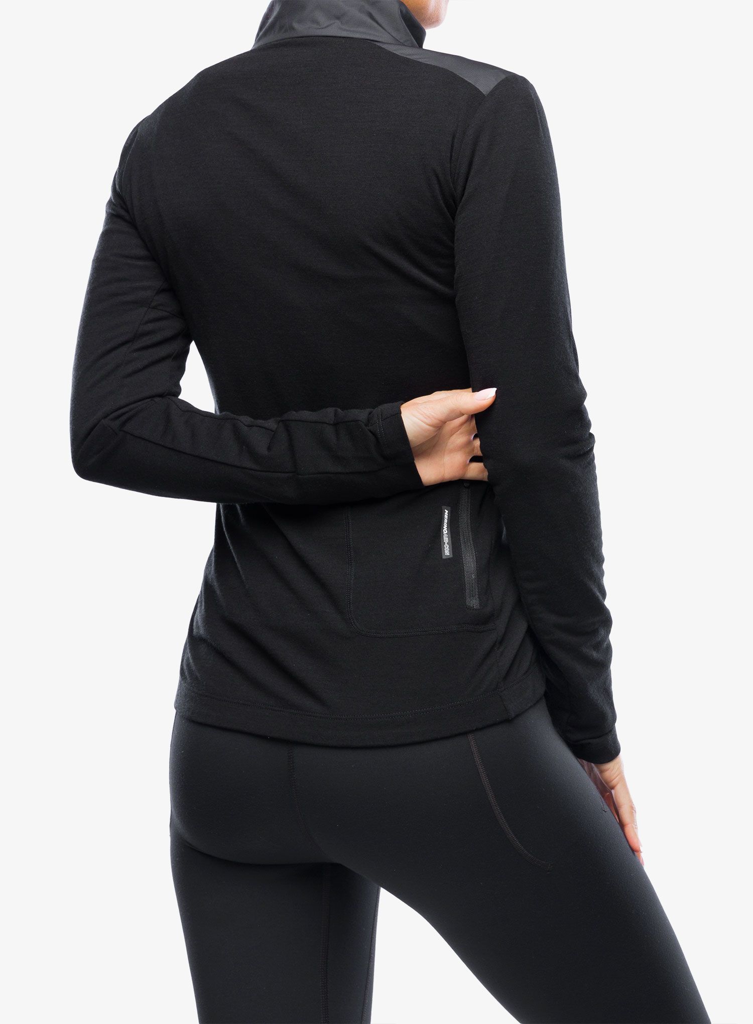 Жіноча велокофта Mons Royale Redwood Wind Jersey - black