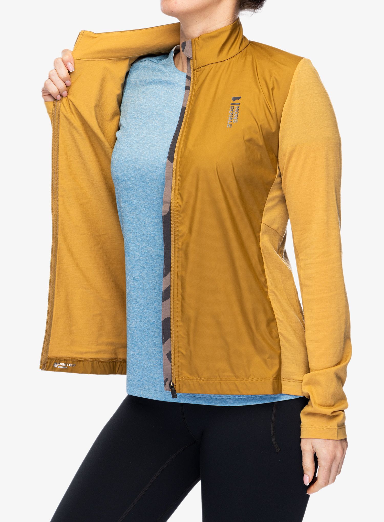Жіноча велокофта Mons Royale Redwood Wind Jersey - cumin/honey