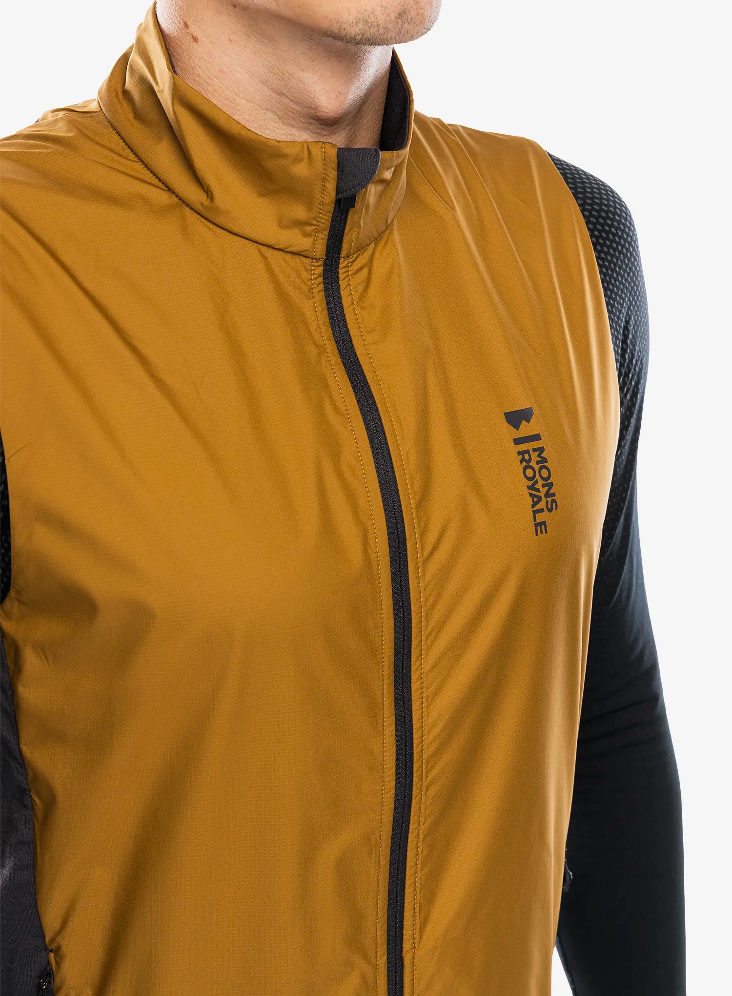 Bеложилет Mons Royale Redwood Wind Vest - shale/cumin