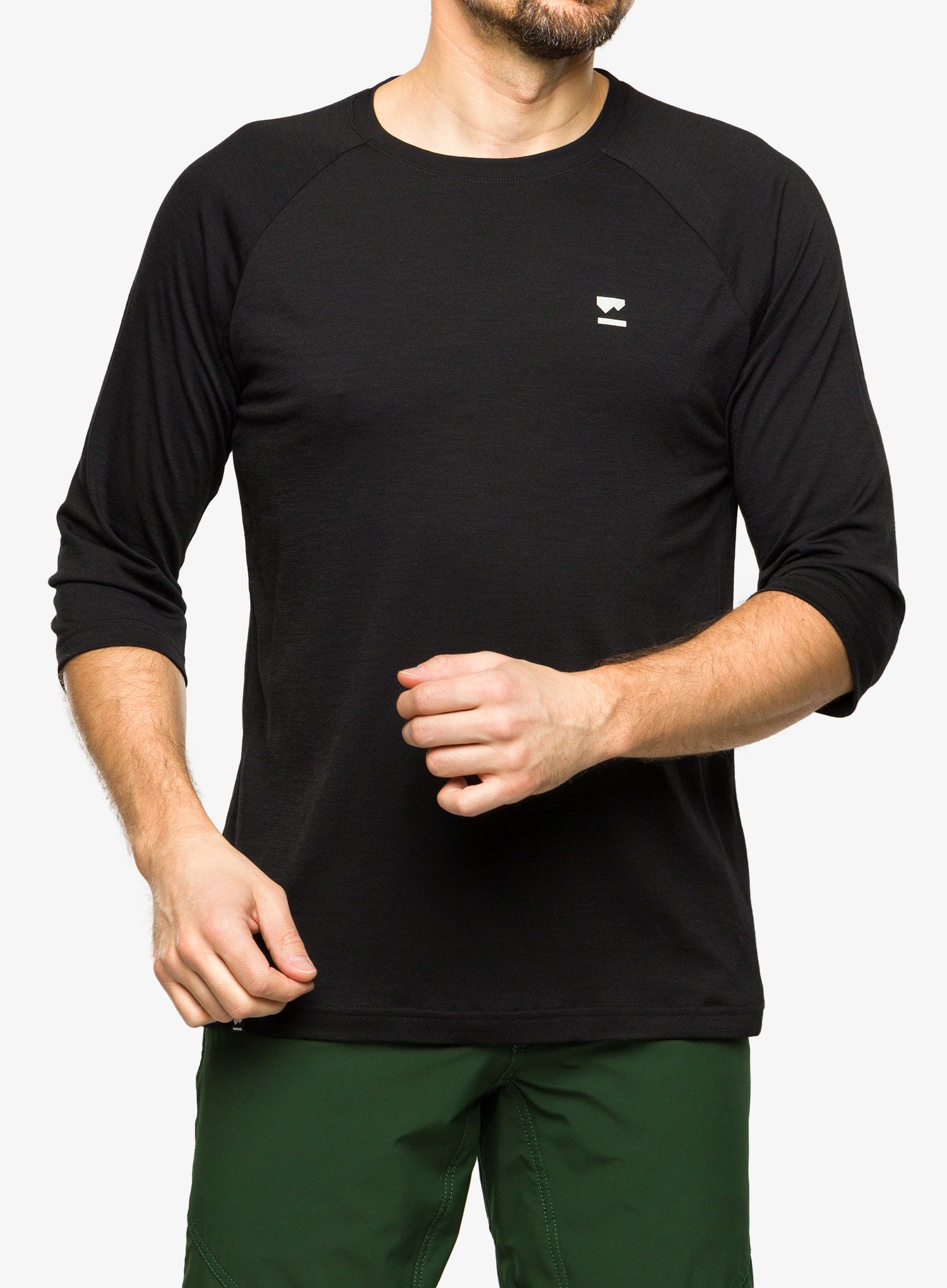 Велофутболка Mons Royale Tarn Merino Shift Raglan 3/4 - black