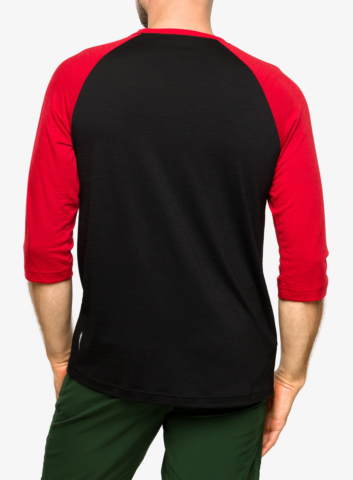 Велофутболка Mons Royale Tarn Merino Shift Raglan 3/4 - retro red/black