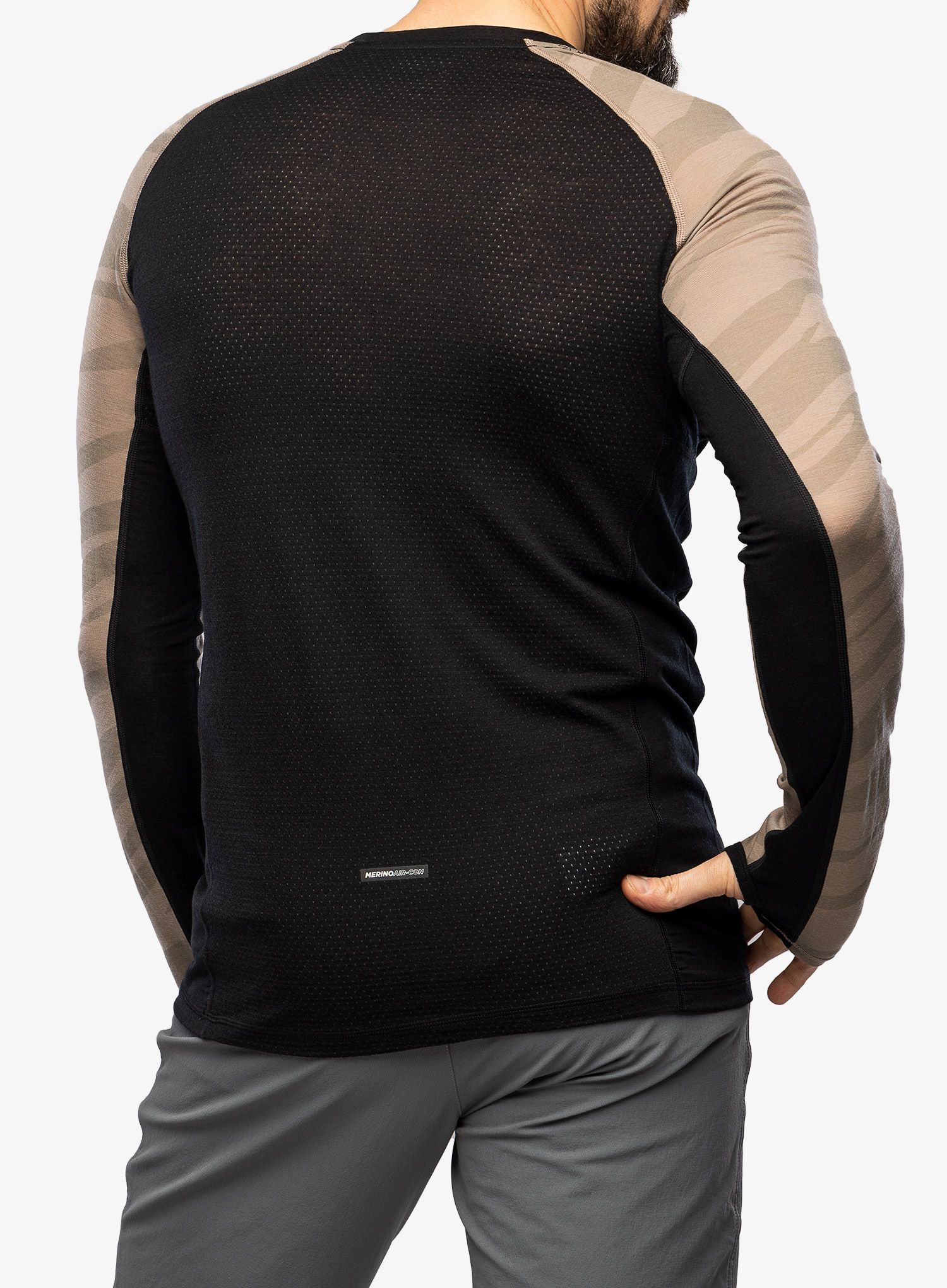 Термокофта Mons Royale Temple Tech LS - black/undercover camo