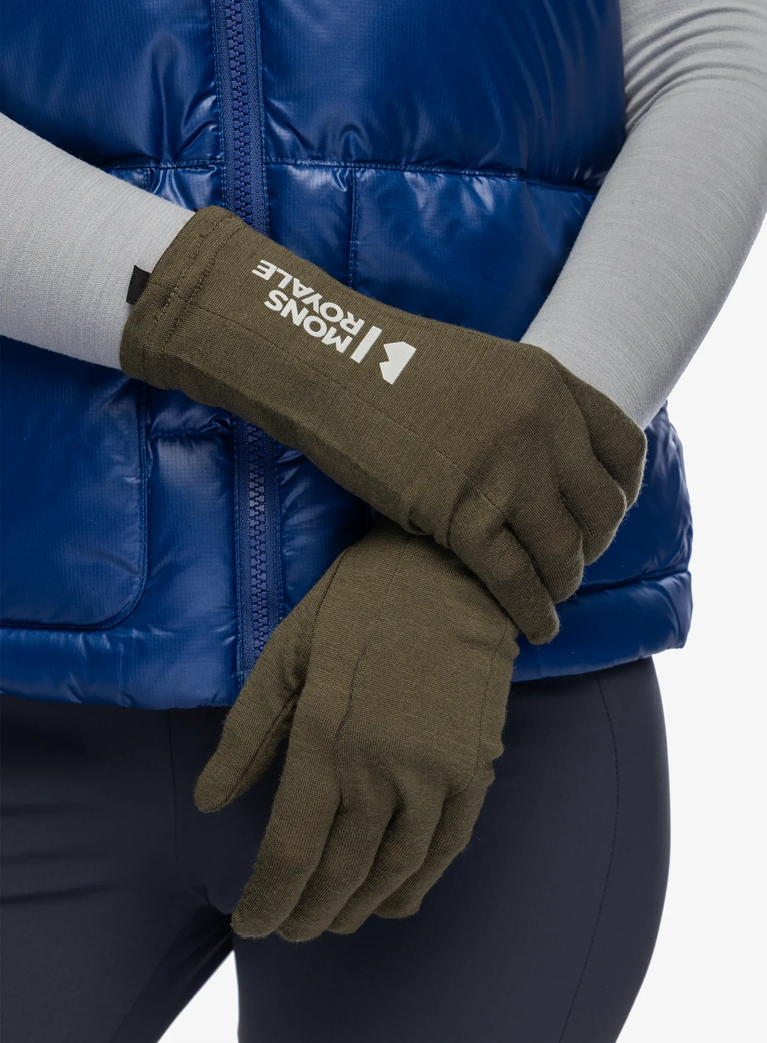 Рукавички Mons Royale Volta Merino Glove Liner - dark olive
