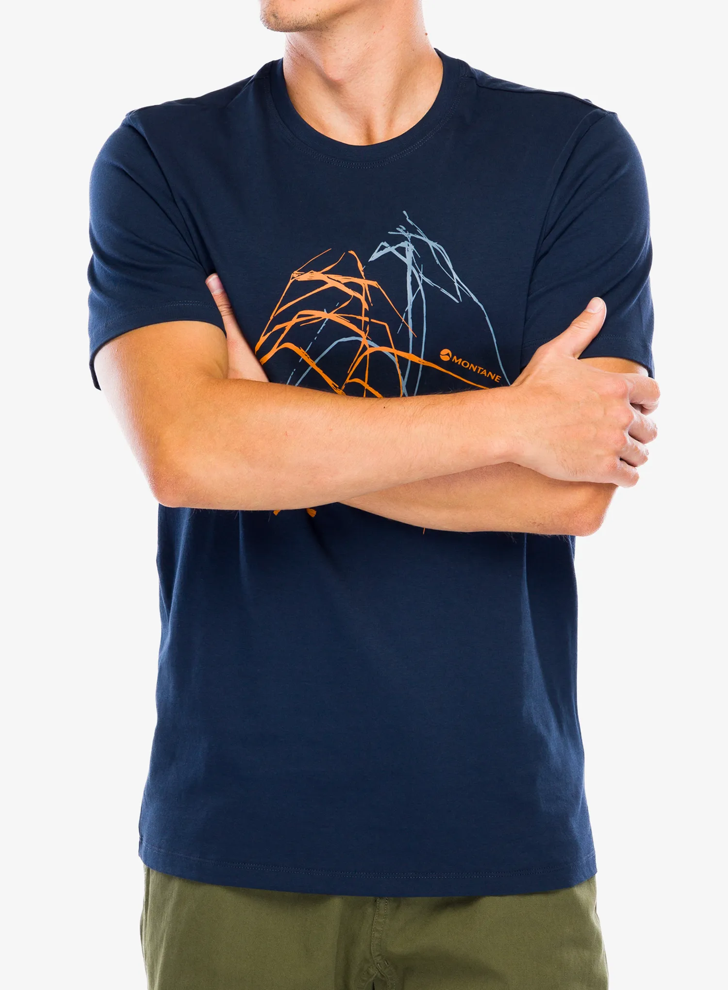 Футболка з принтом Montane Abstract Mountain T-Shirt - eclipse blue