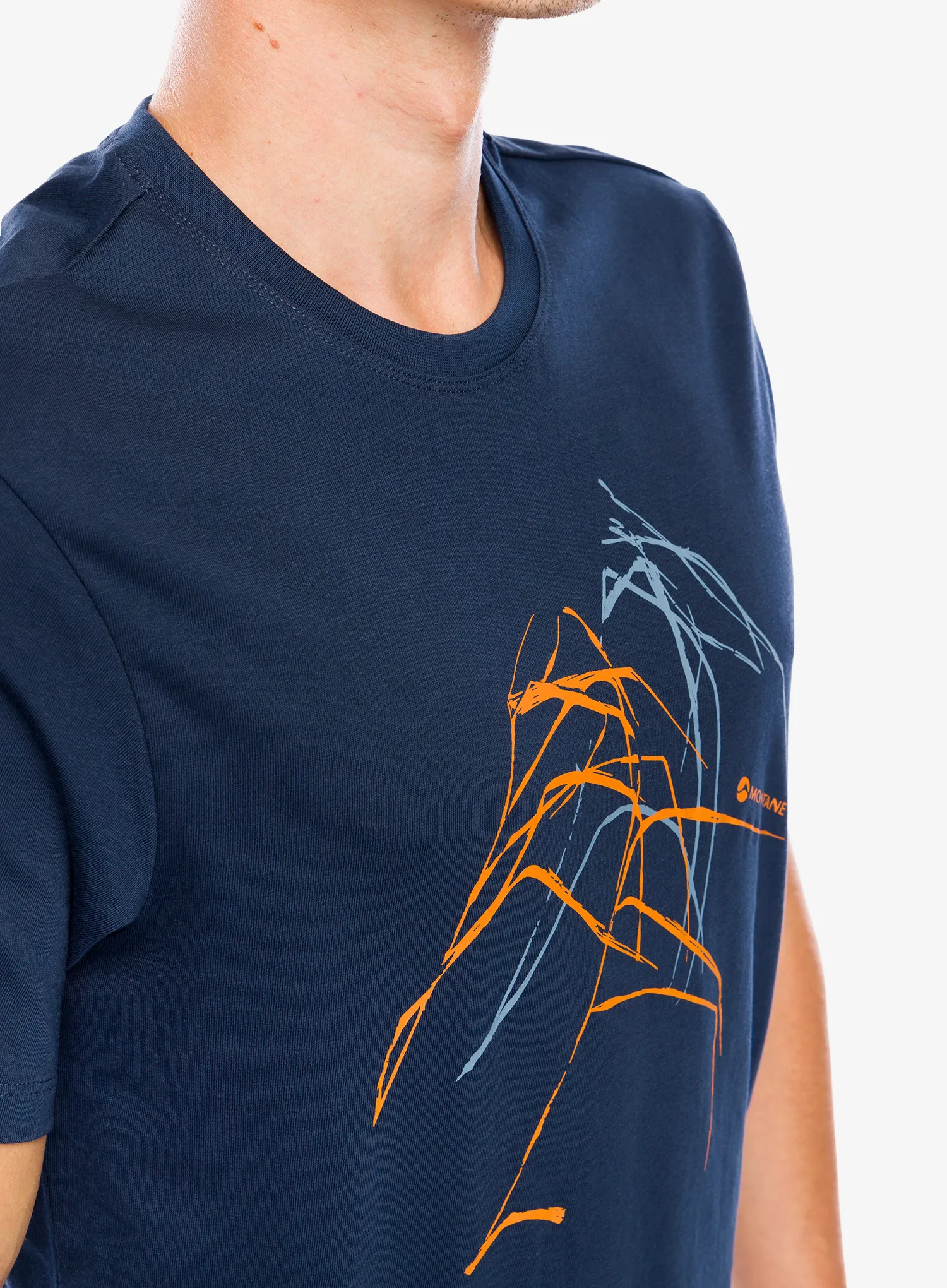 Футболка з принтом Montane Abstract Mountain T-Shirt - eclipse blue