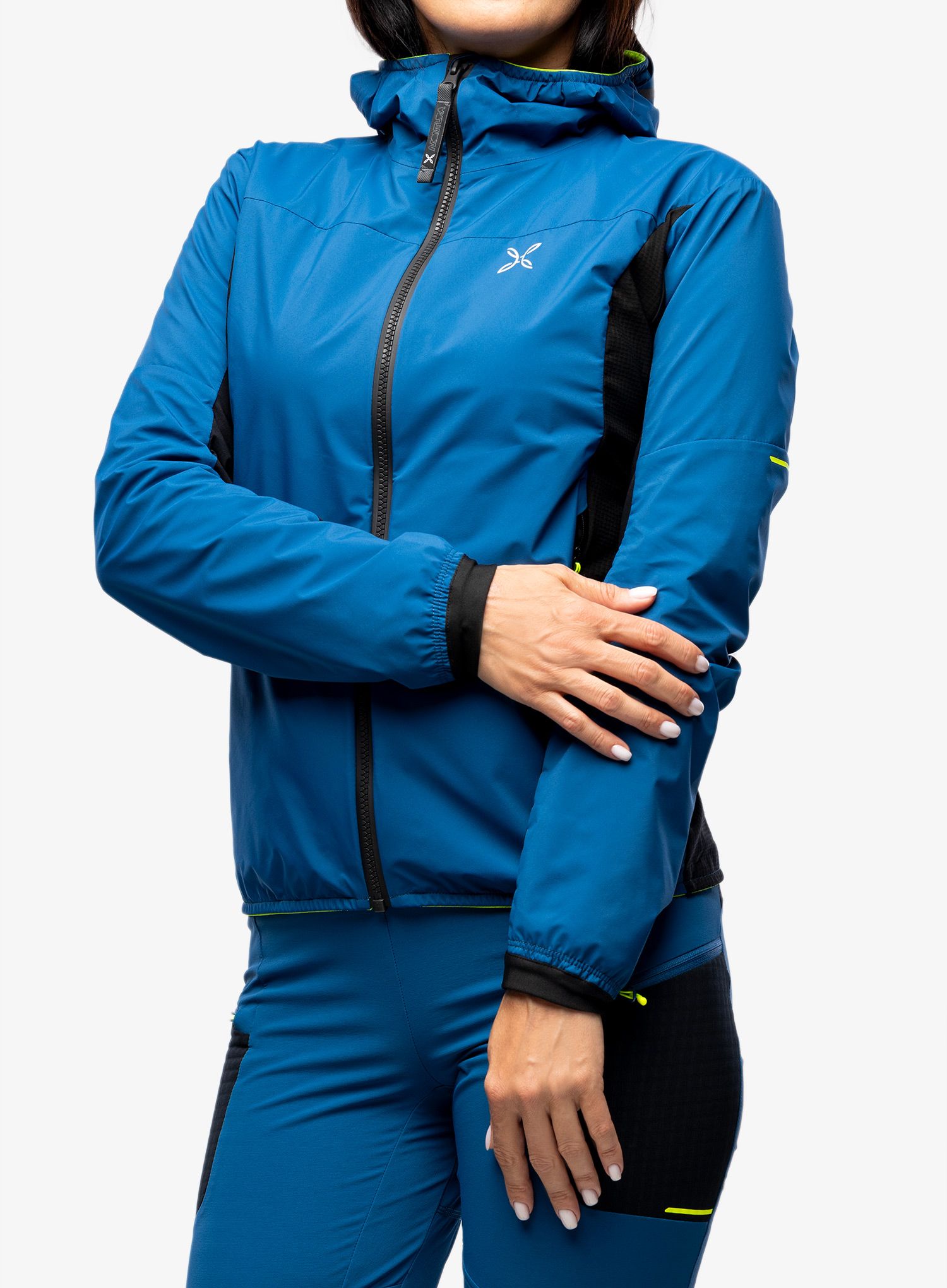 Куртка softshell жіноча Montura Air Action Hybrid Jacket - deep blue/yellow fluo