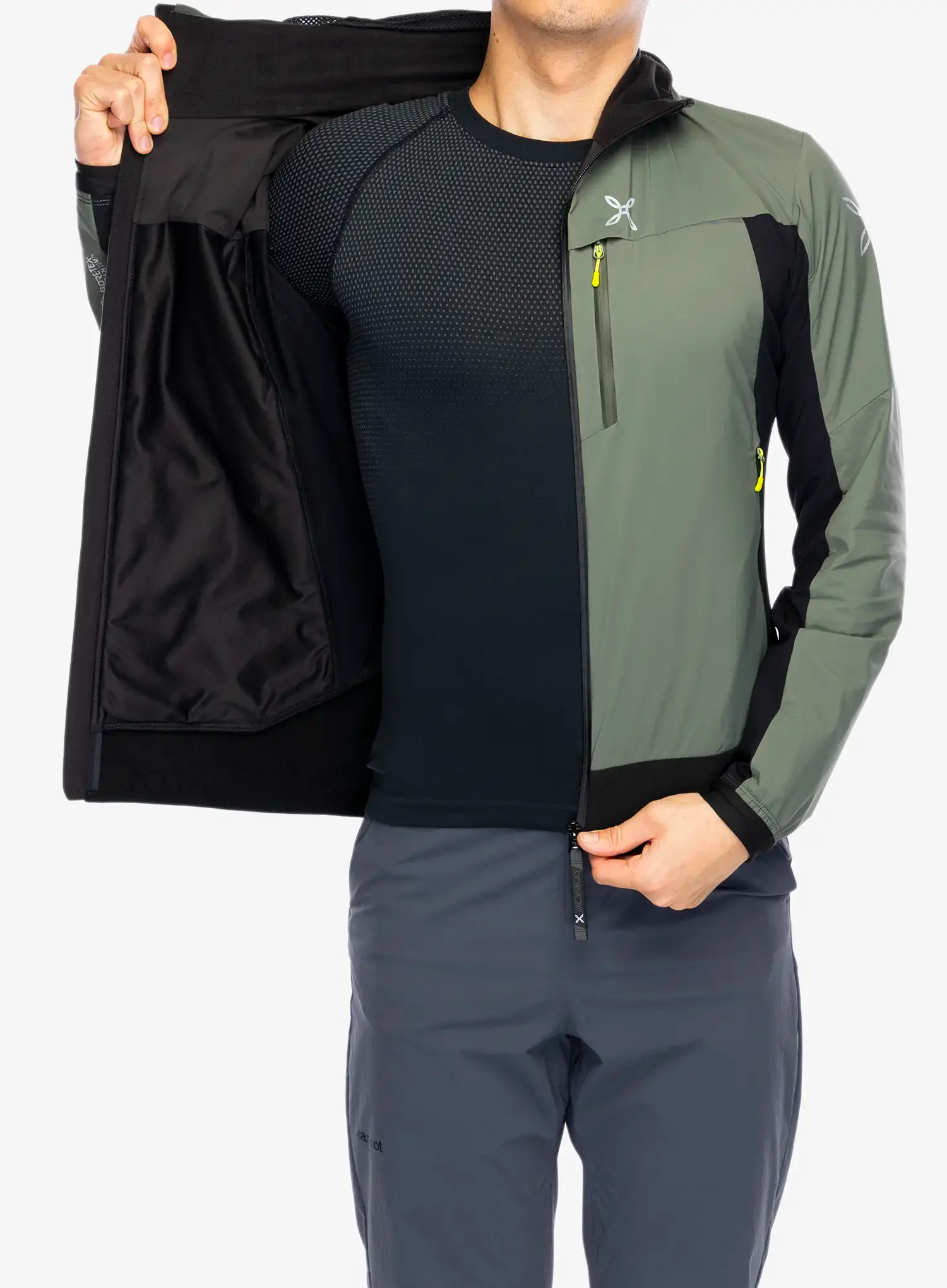 Куртка softshell Montura Air Action Hybrid Jacket - sage green/lime green