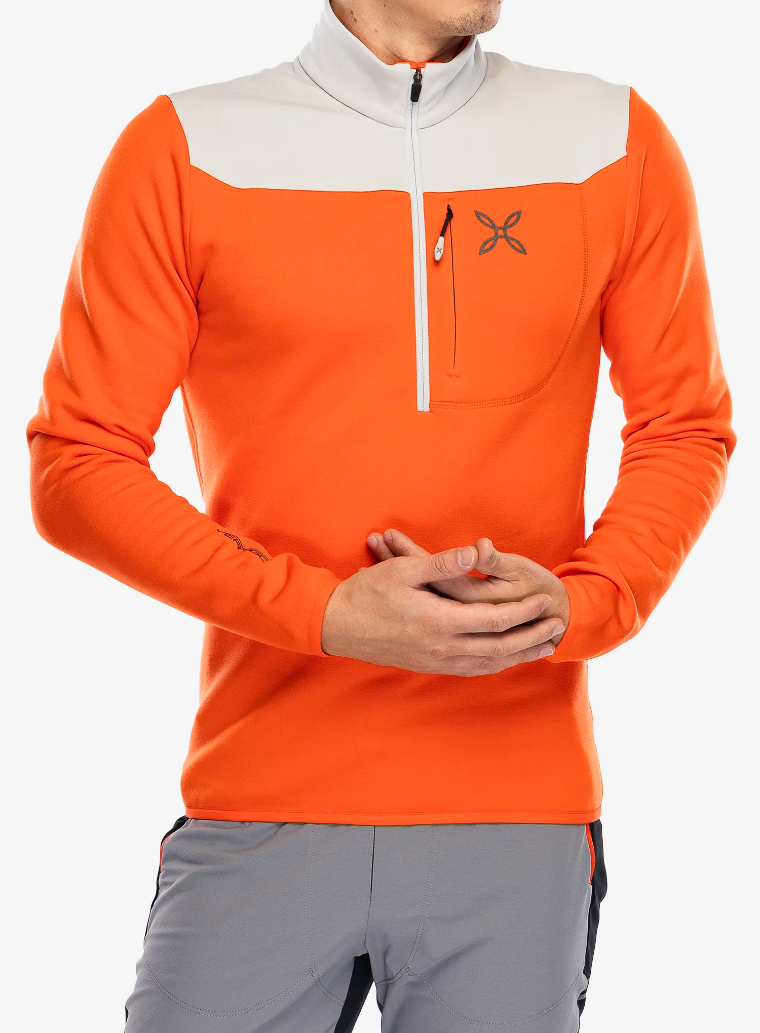 Кофта флісова Montura Altitude Anorak - orange/quiet grey