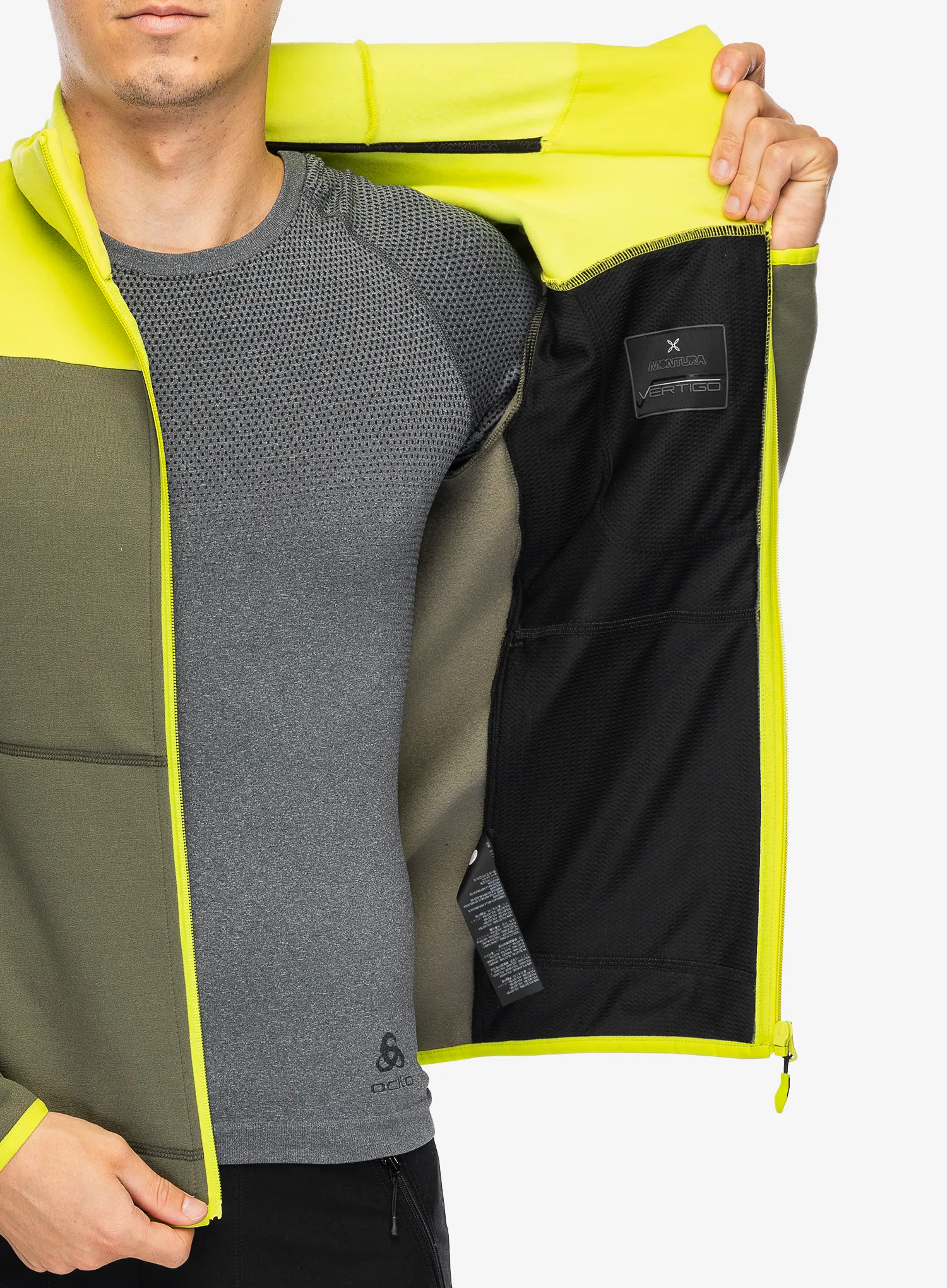 Кофта флісова Montura Altitude Maglia - sage green/lime green