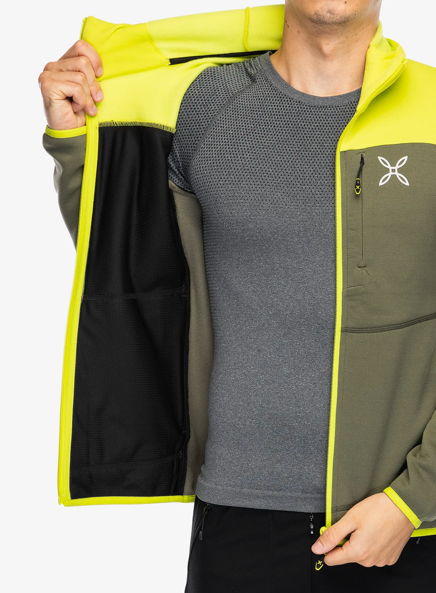 Кофта флісова Montura Altitude Maglia - sage green/lime green