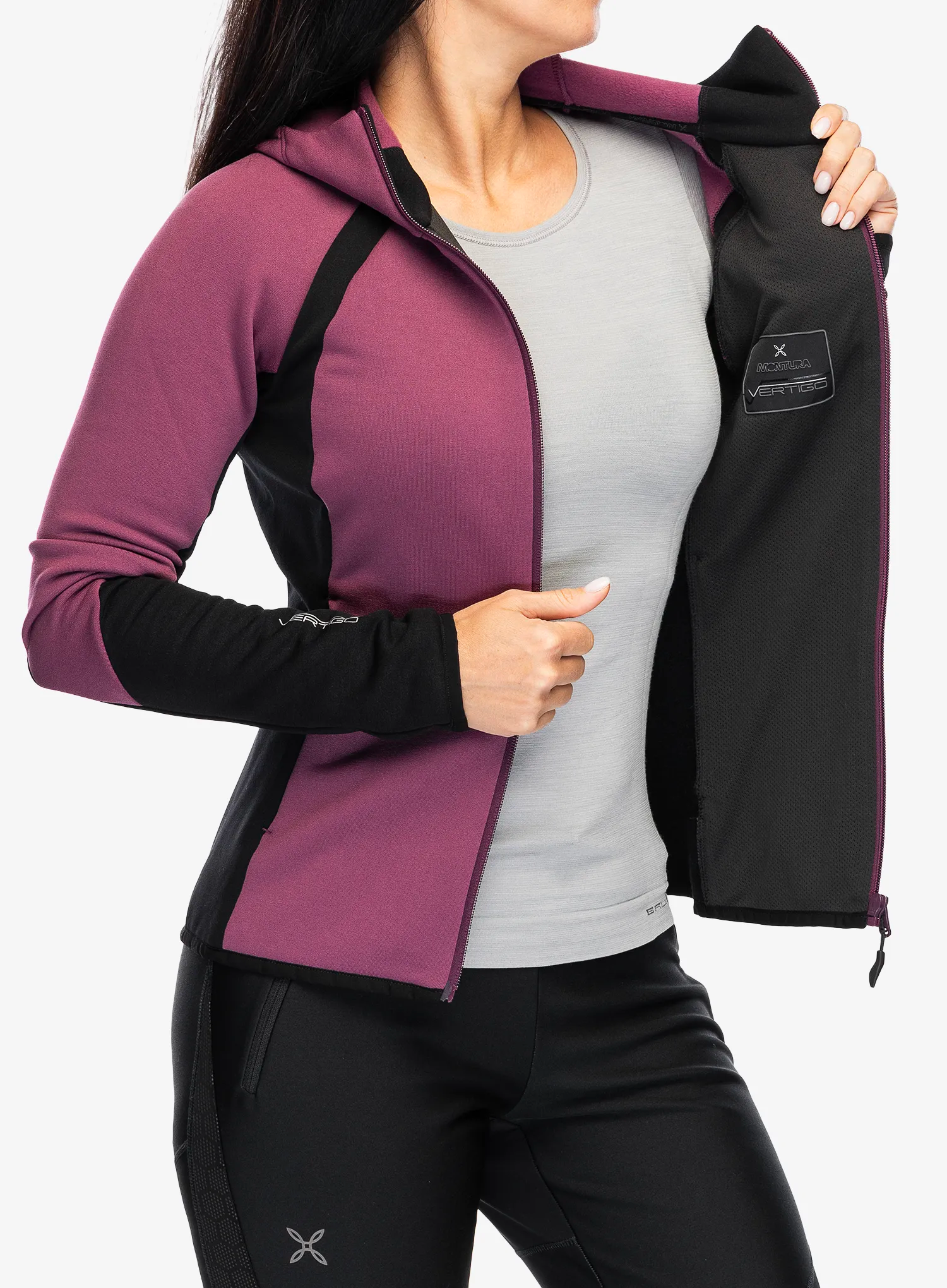 Кофта флісова жіноча Montura Altitude Maglia - wine red/light rose