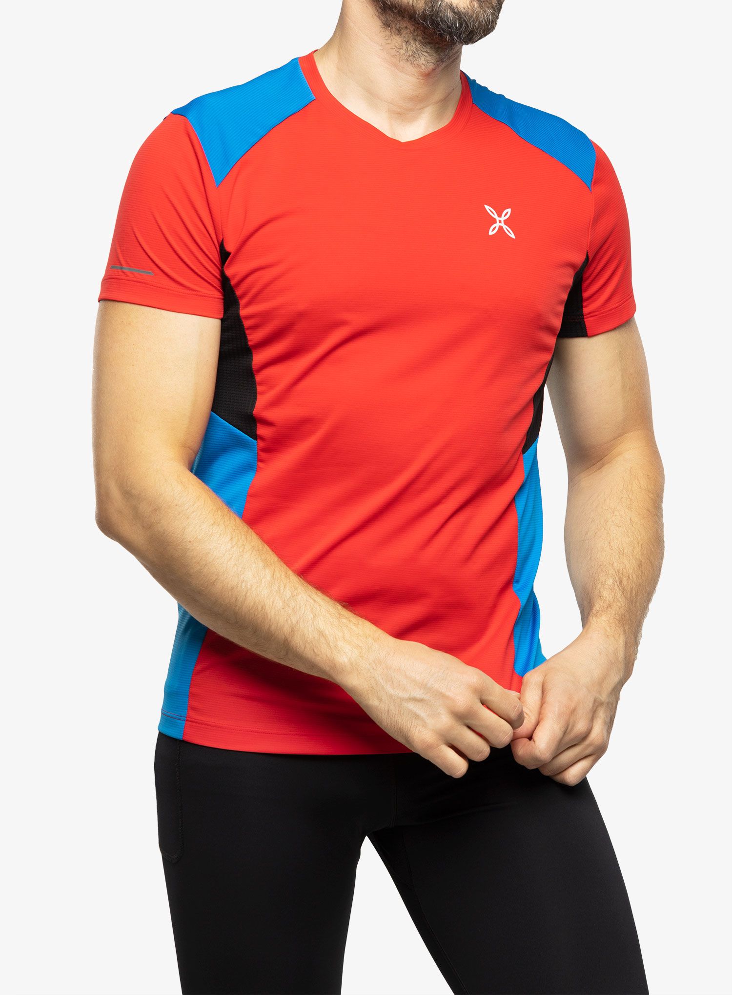 Велофутболка Montura Crossover T-shirt - power red/celeste