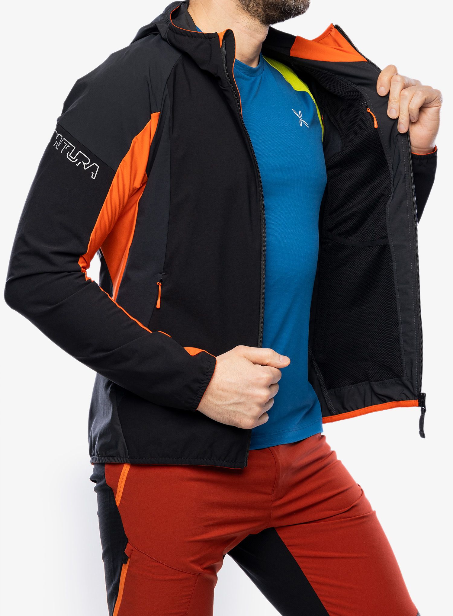 Вітровка Montura Flash Sky Jacket - black/bright orange
