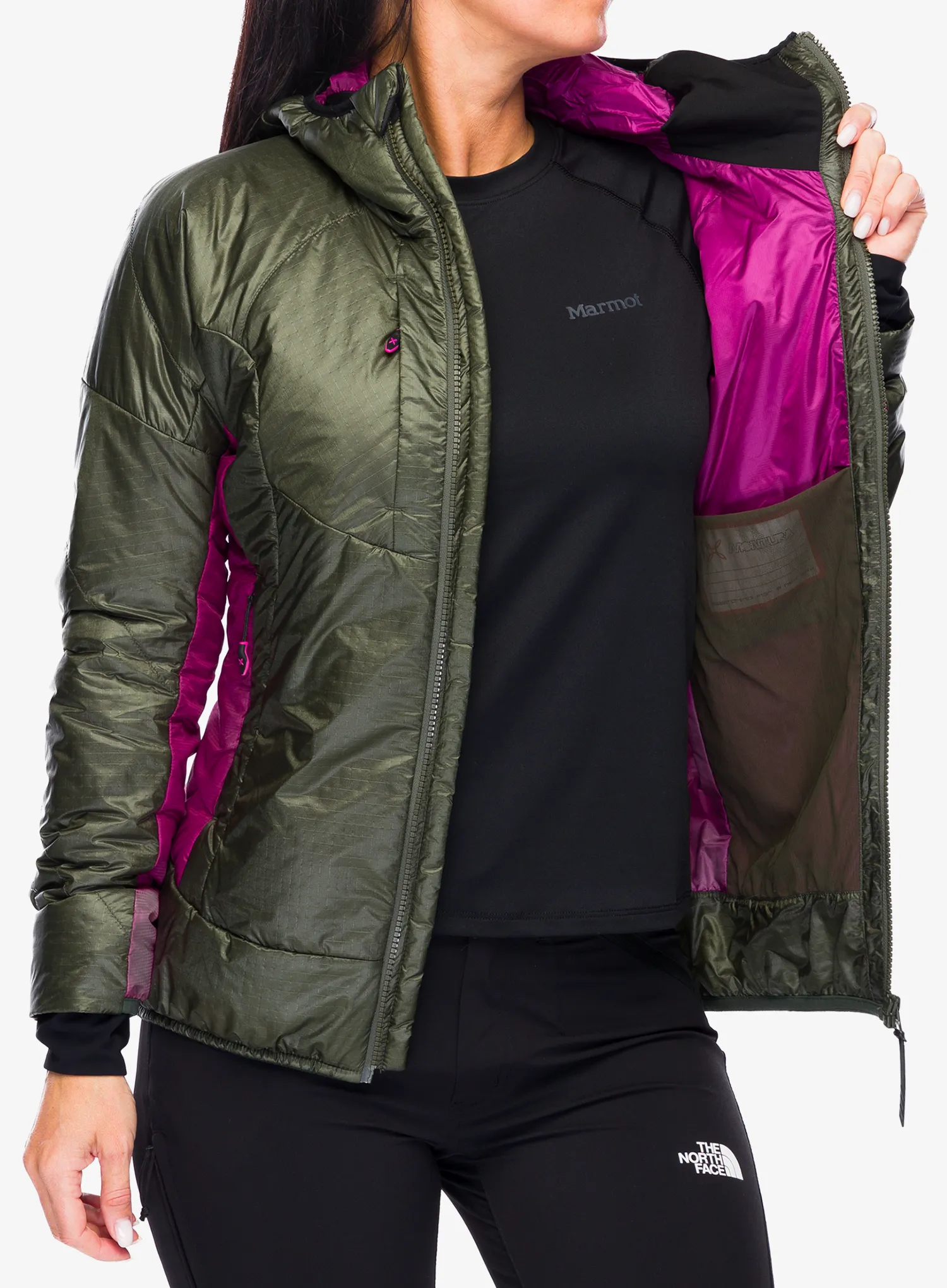Куртка утеплена жіноча Montura Force Primaloft Jacket - sage green/wine red