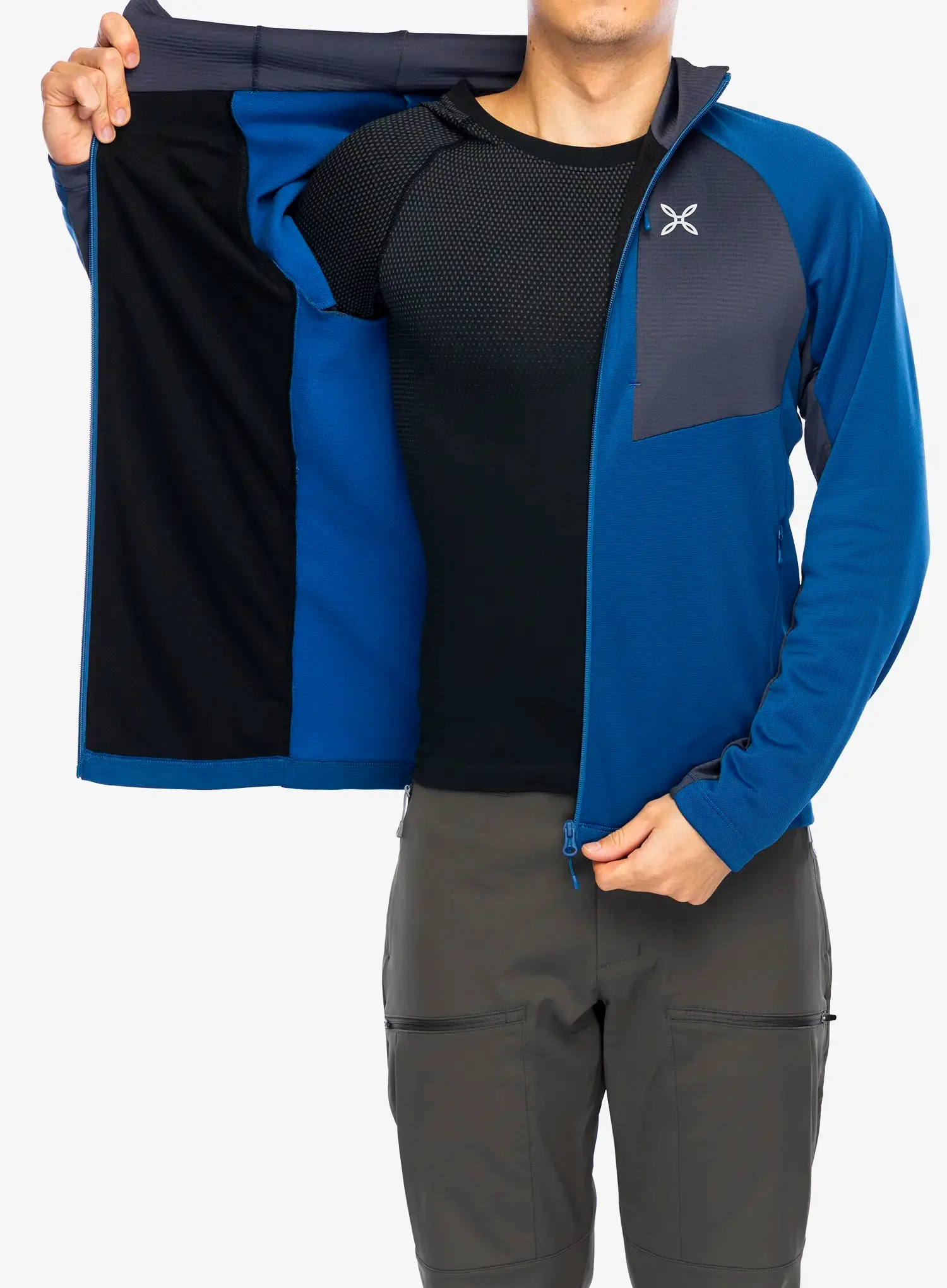 Кофта флісова Montura Groove Maglia - deep blue/graphite blue