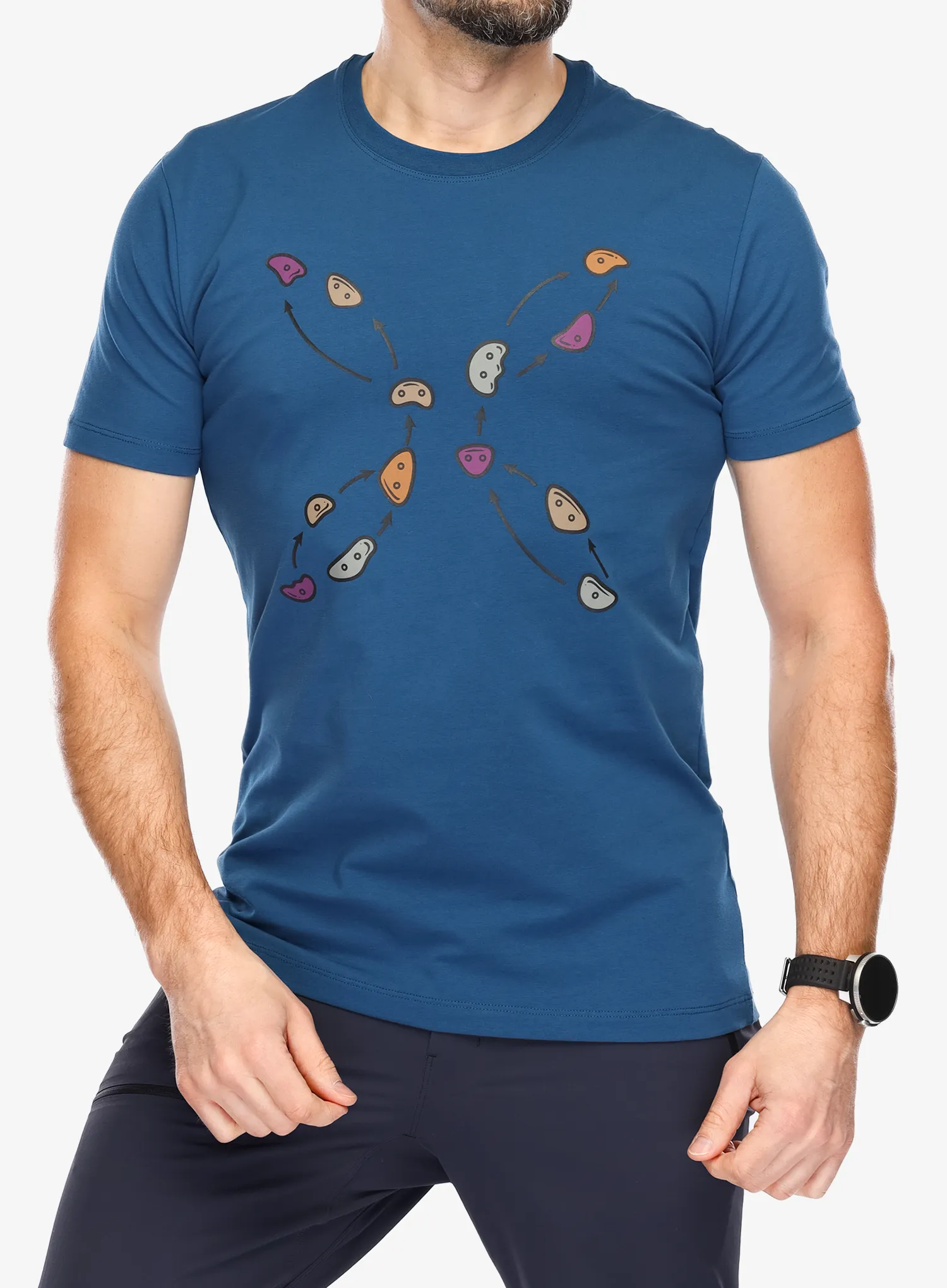 Футболка з принтом Montura Jugs T-Shirt - deep blue