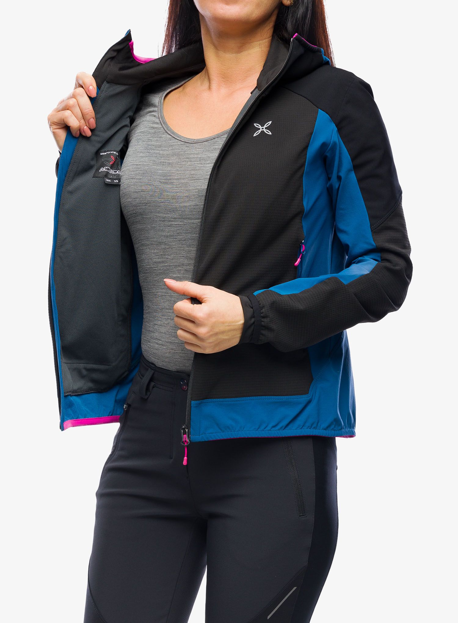Куртка жіноча Montura Premium Wind Conf.Fit Jacket - black/deep blue